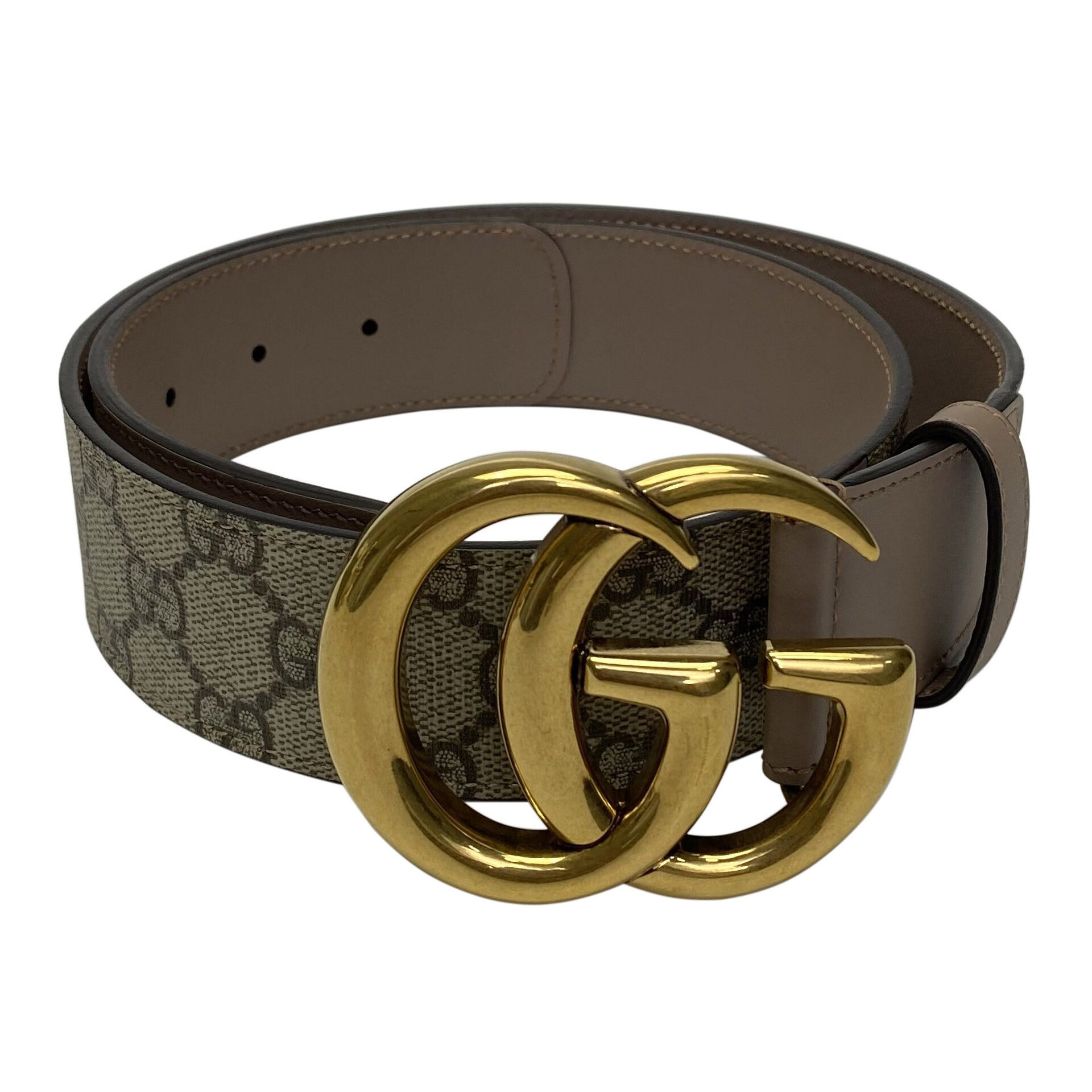 Cinto Gucci GG Monograma e Nude