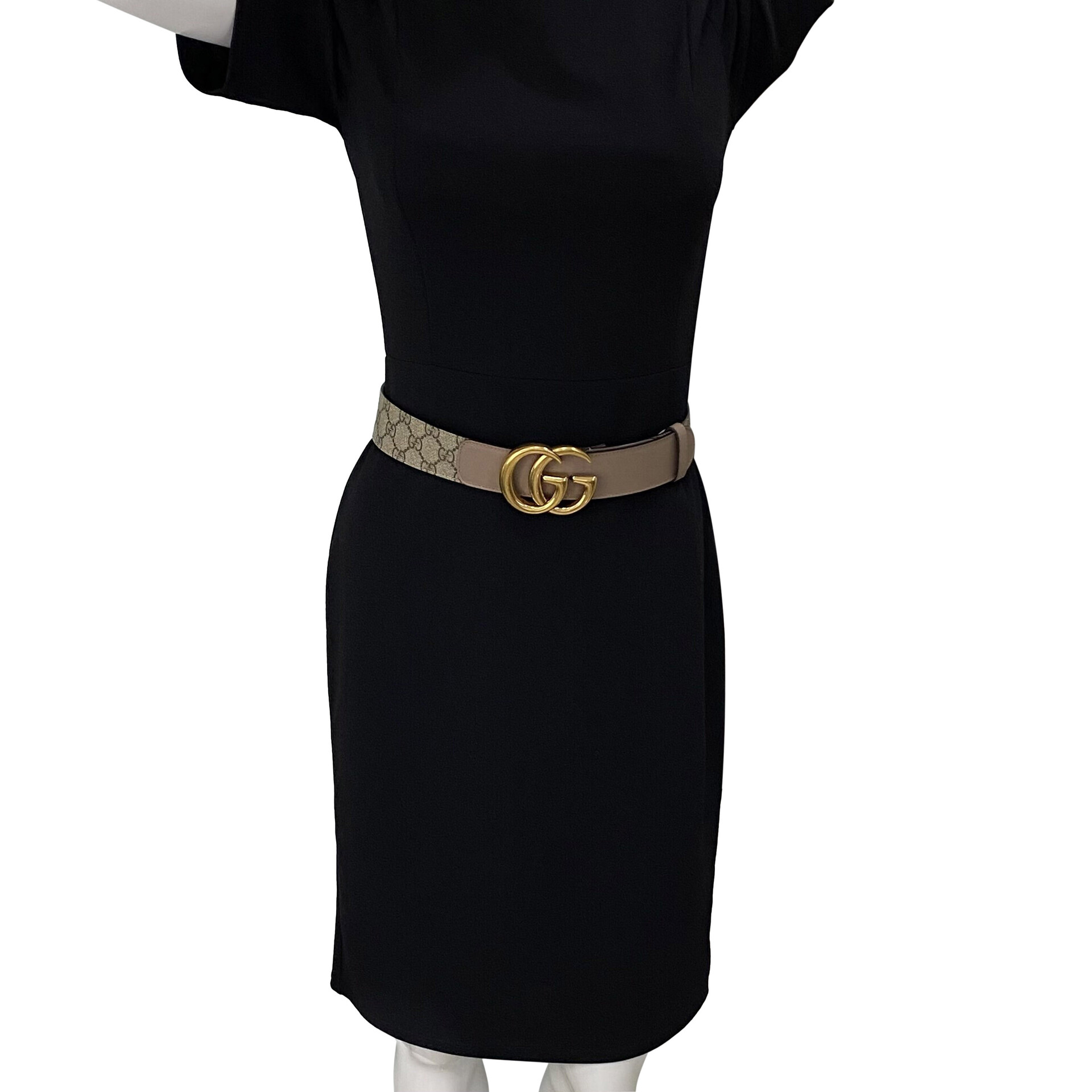 Cinto Gucci GG Monograma e Nude