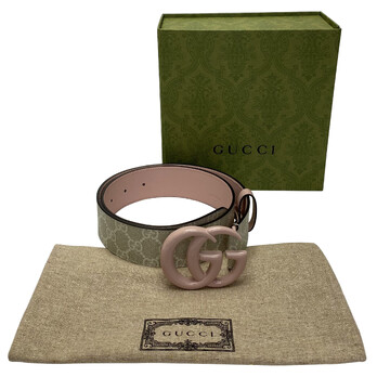 Cinto Gucci GG Monograma e Rosa