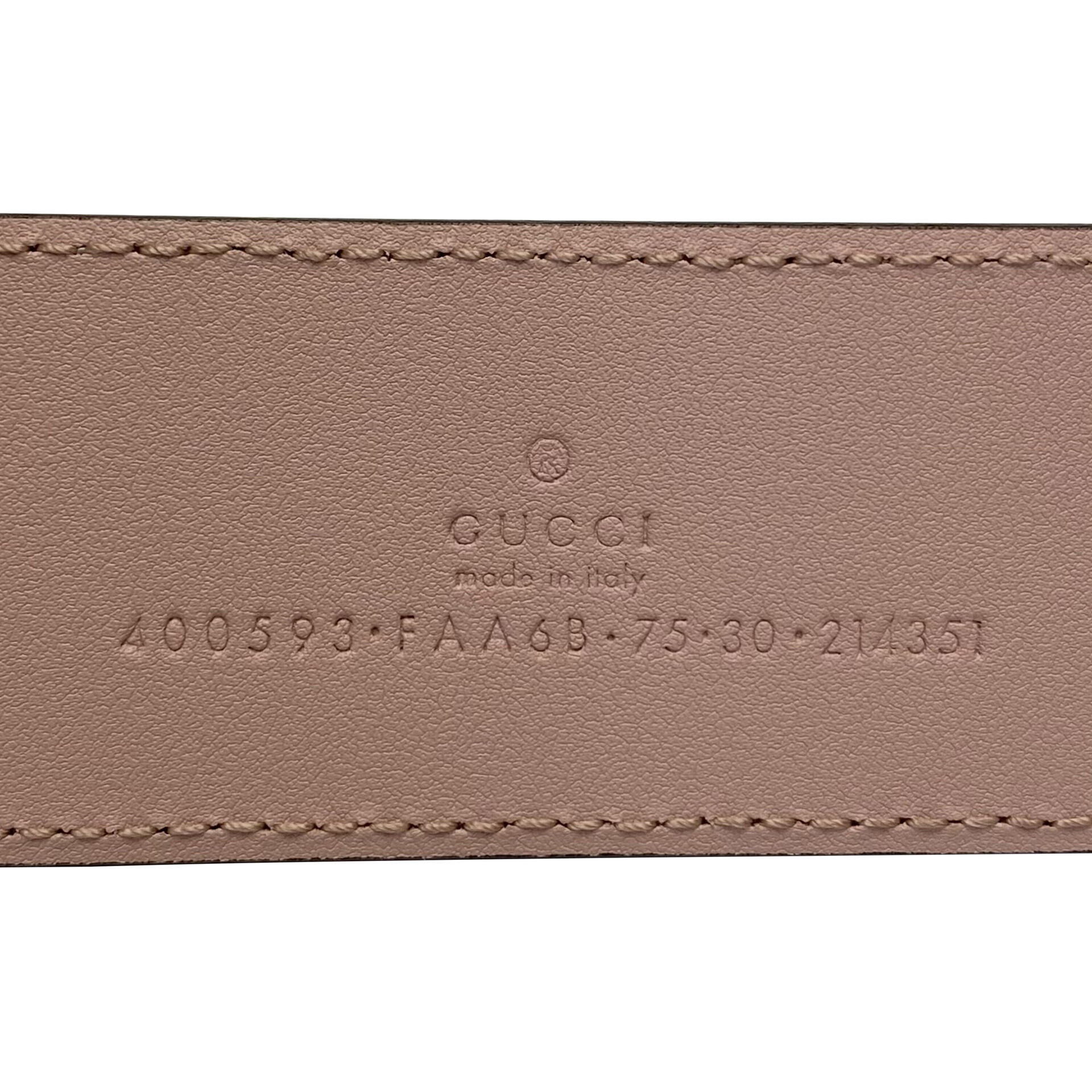 Cinto Gucci GG Monograma e Rosa