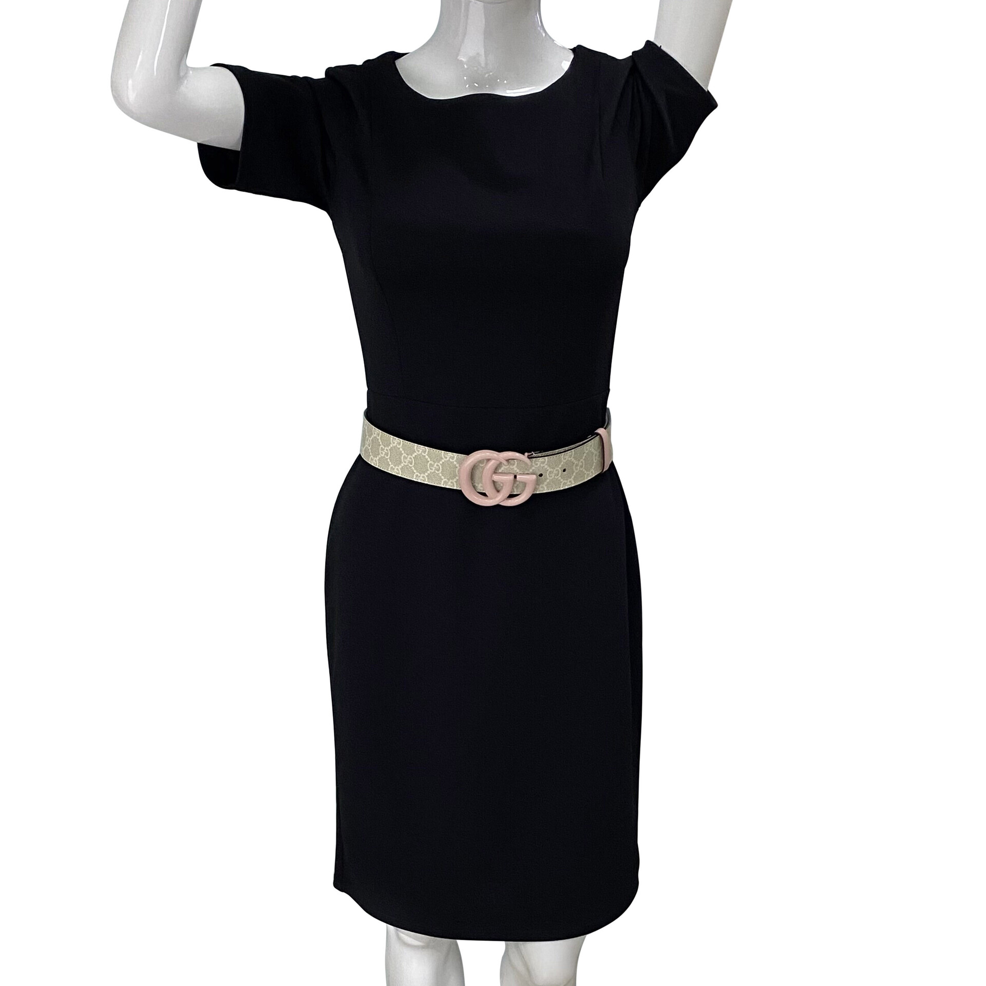 Cinto Gucci GG Monograma e Rosa