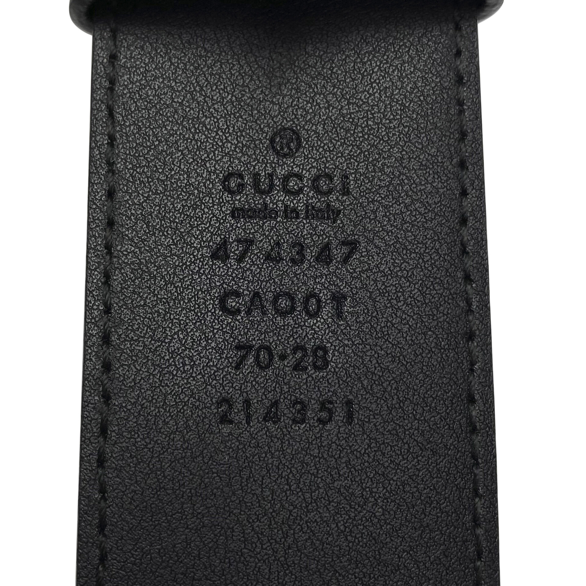 Cinto Gucci GG Couro Preto