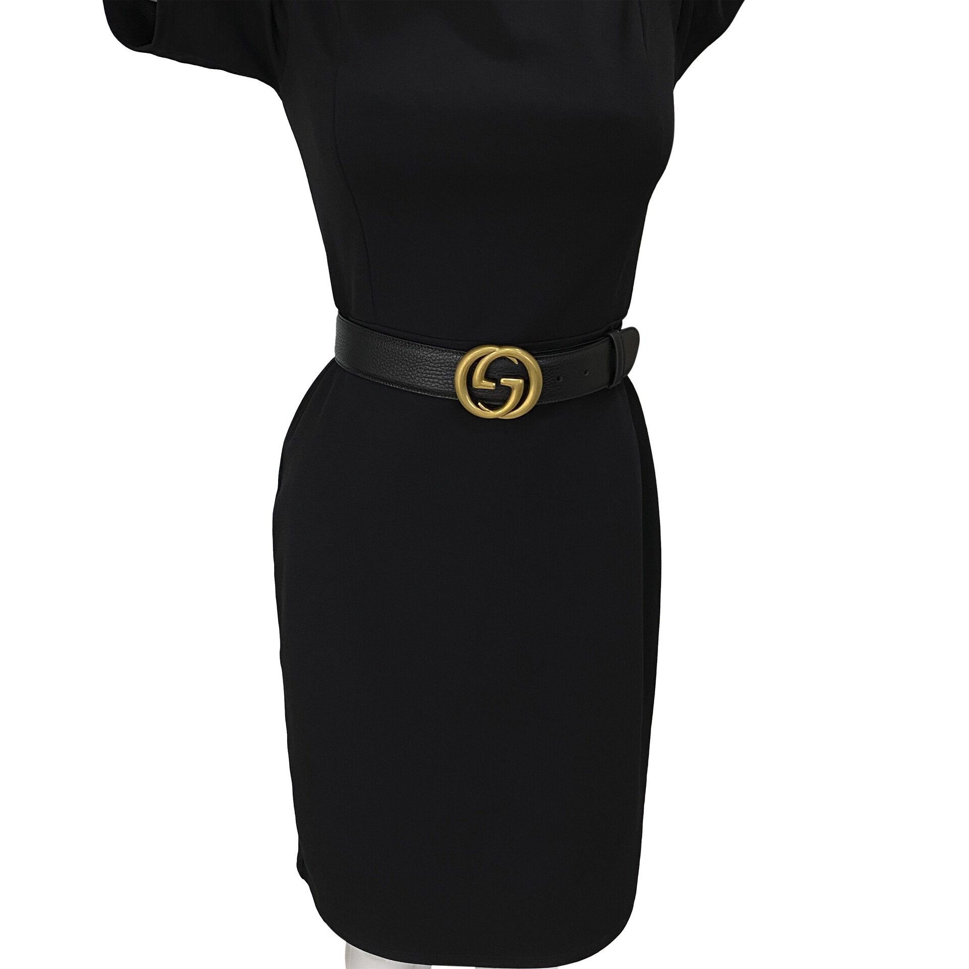 Cinto Gucci GG Couro Preto