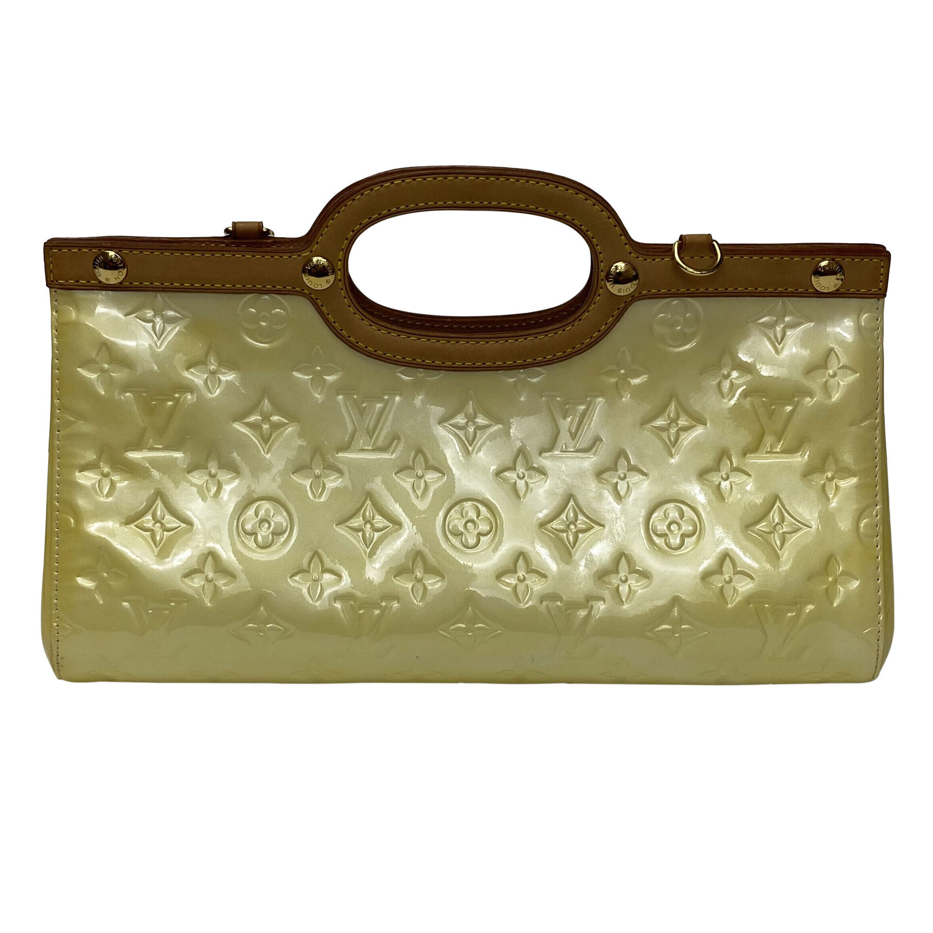 Bolsa Louis Vuitton Roxbury Drive Verniz Bege Perolado