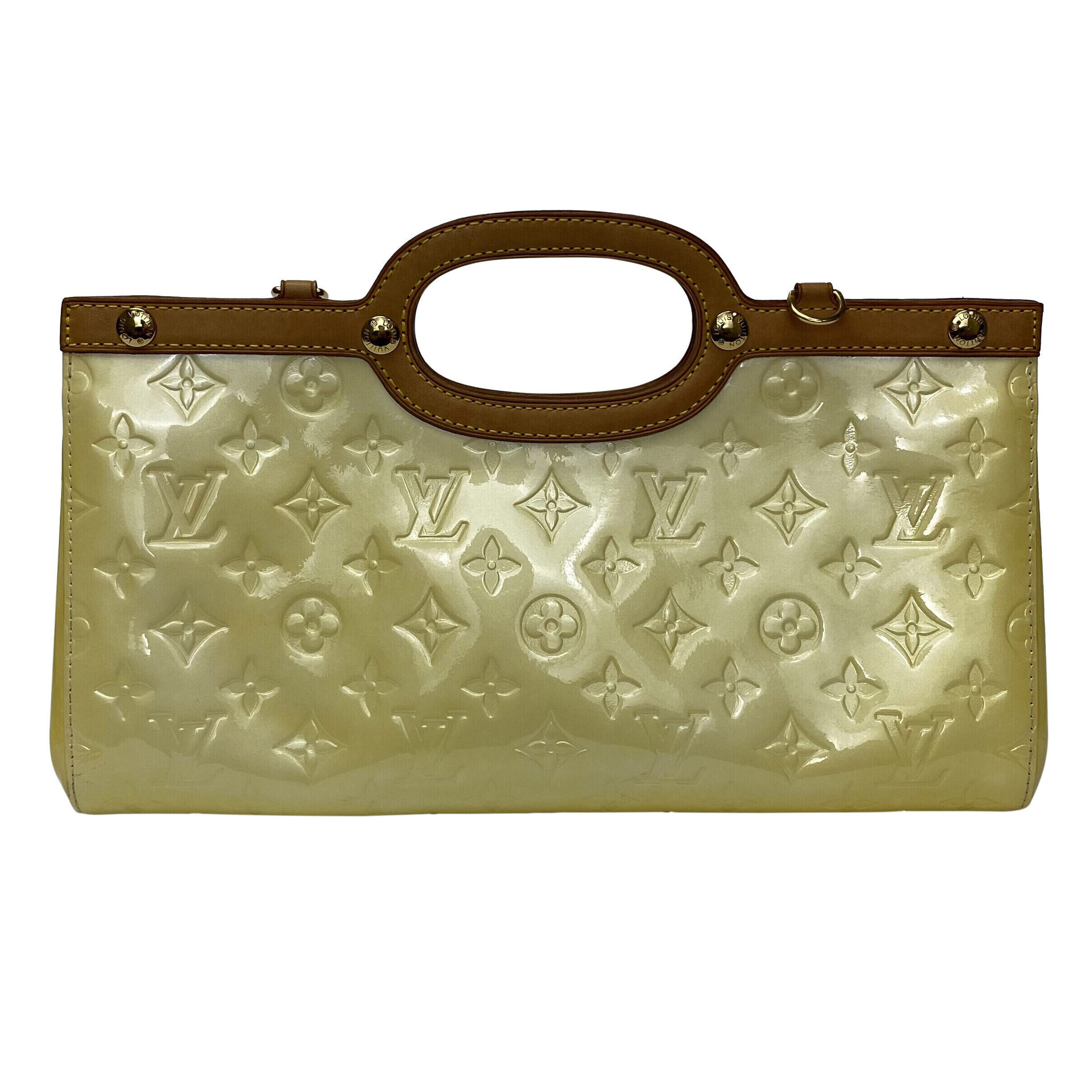 Bolsa Louis Vuitton Roxbury Drive Verniz Bege Perolado