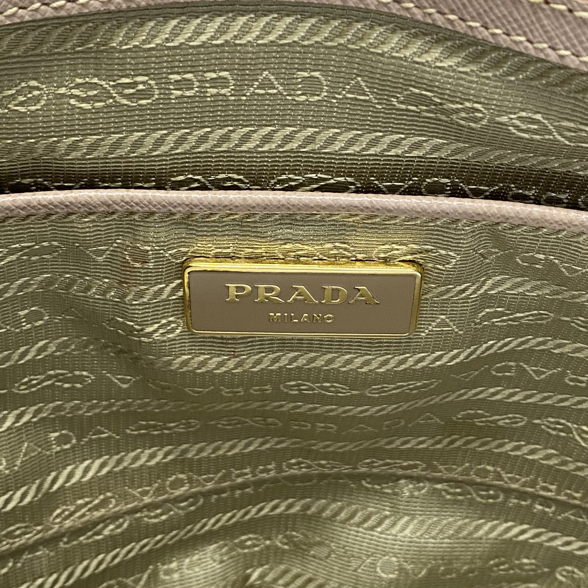 Bolsa Prada Tote Couro Saffiano Bege