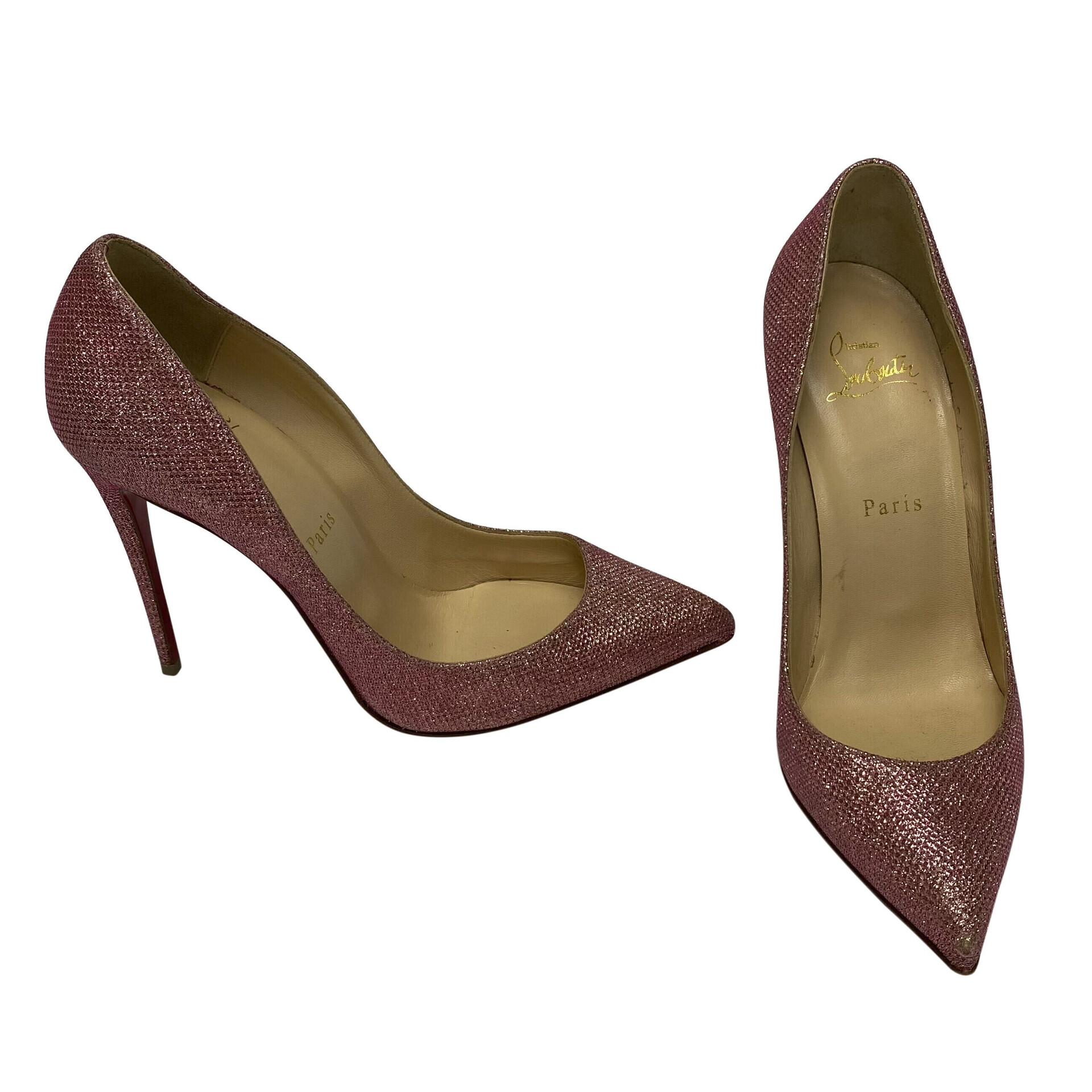 Scarpin Christian Louboutin Rosa Brilho