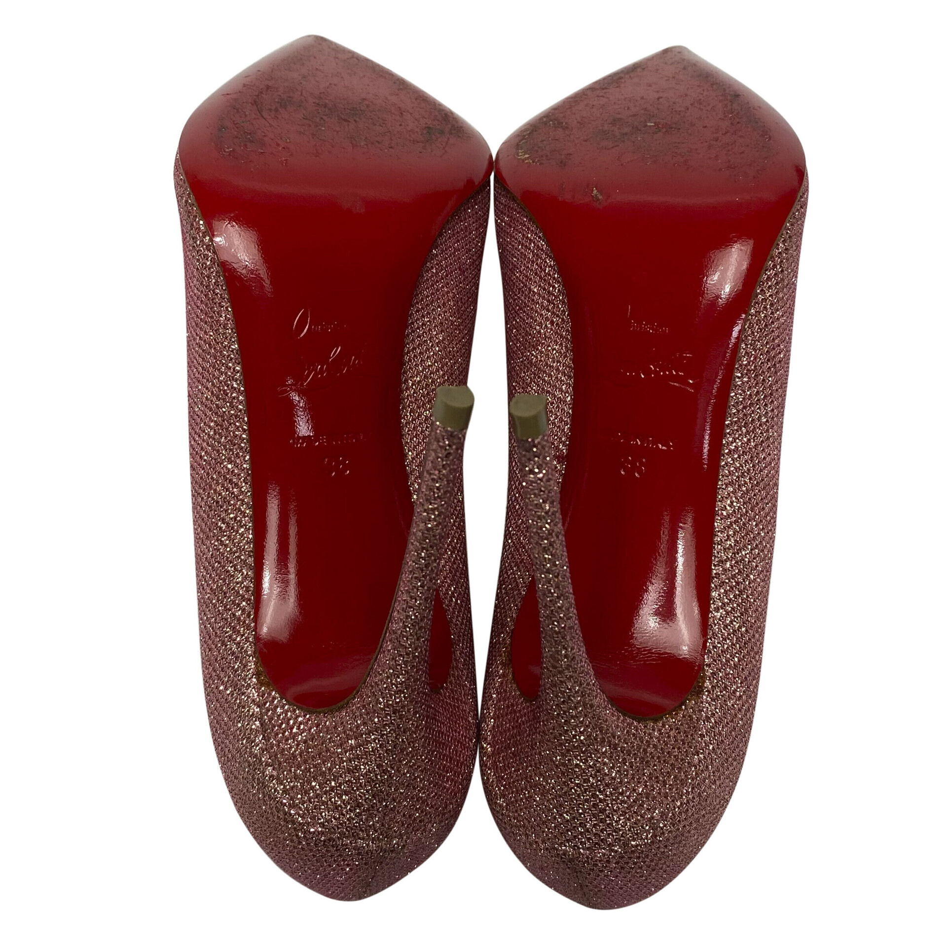 Scarpin Christian Louboutin Rosa Brilho