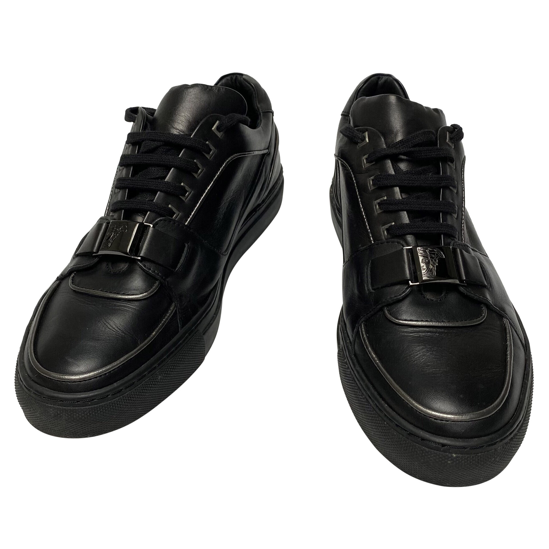 Tênis Versace Couro Preto