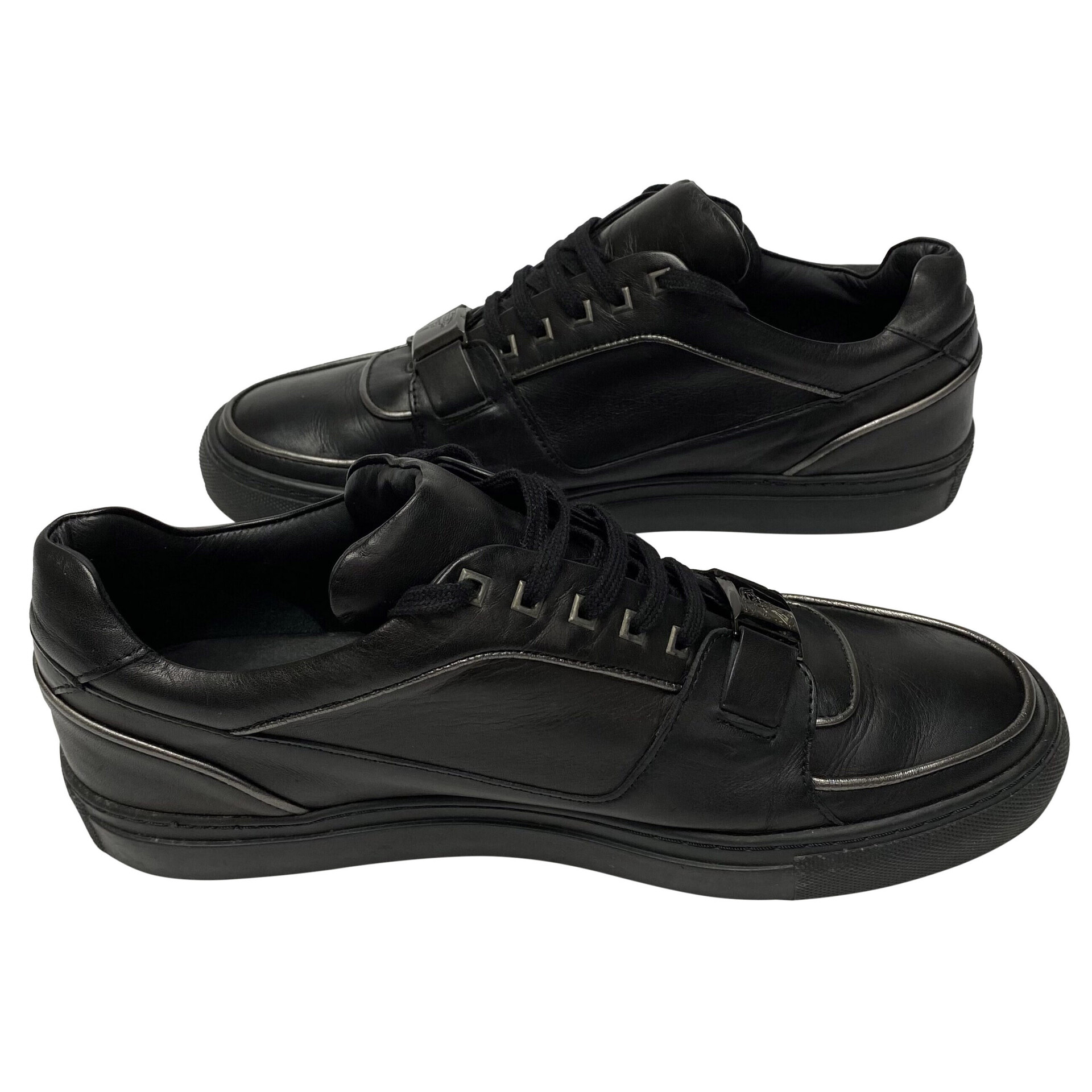 Tênis Versace Couro Preto