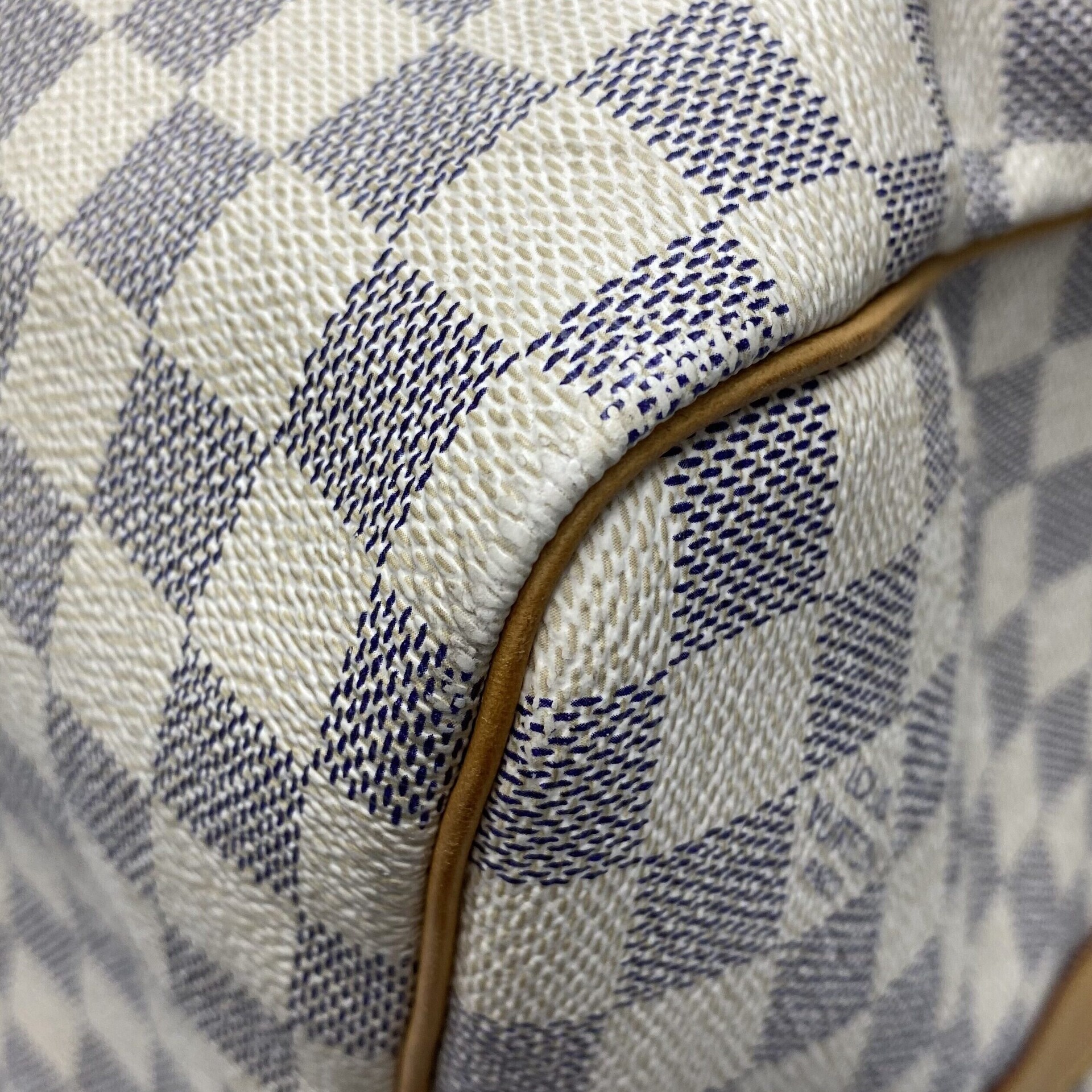 Mala Louis Vuitton Keepall 55 Bandoulière Damier Azur
