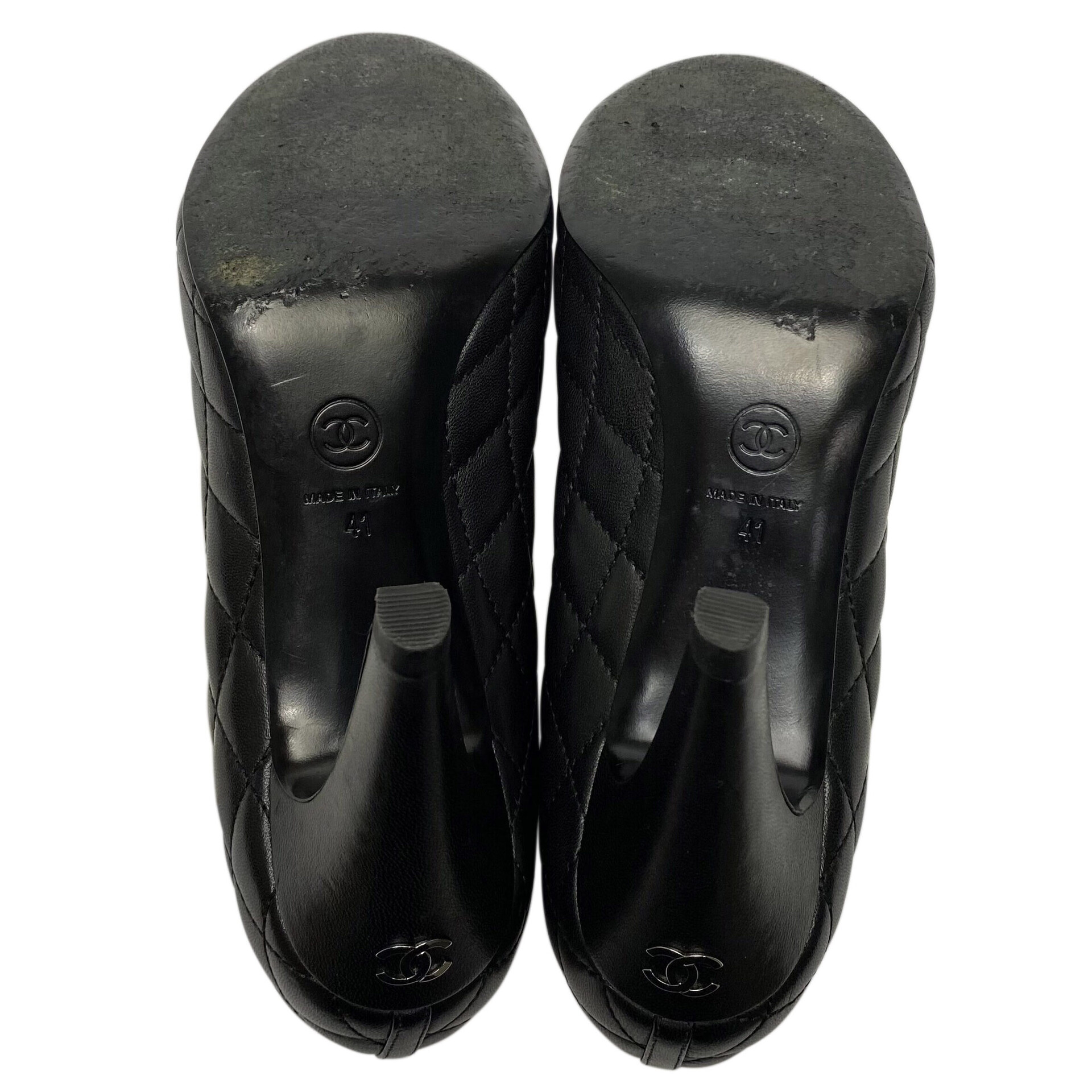 Sapato Chanel Matelassê Preto