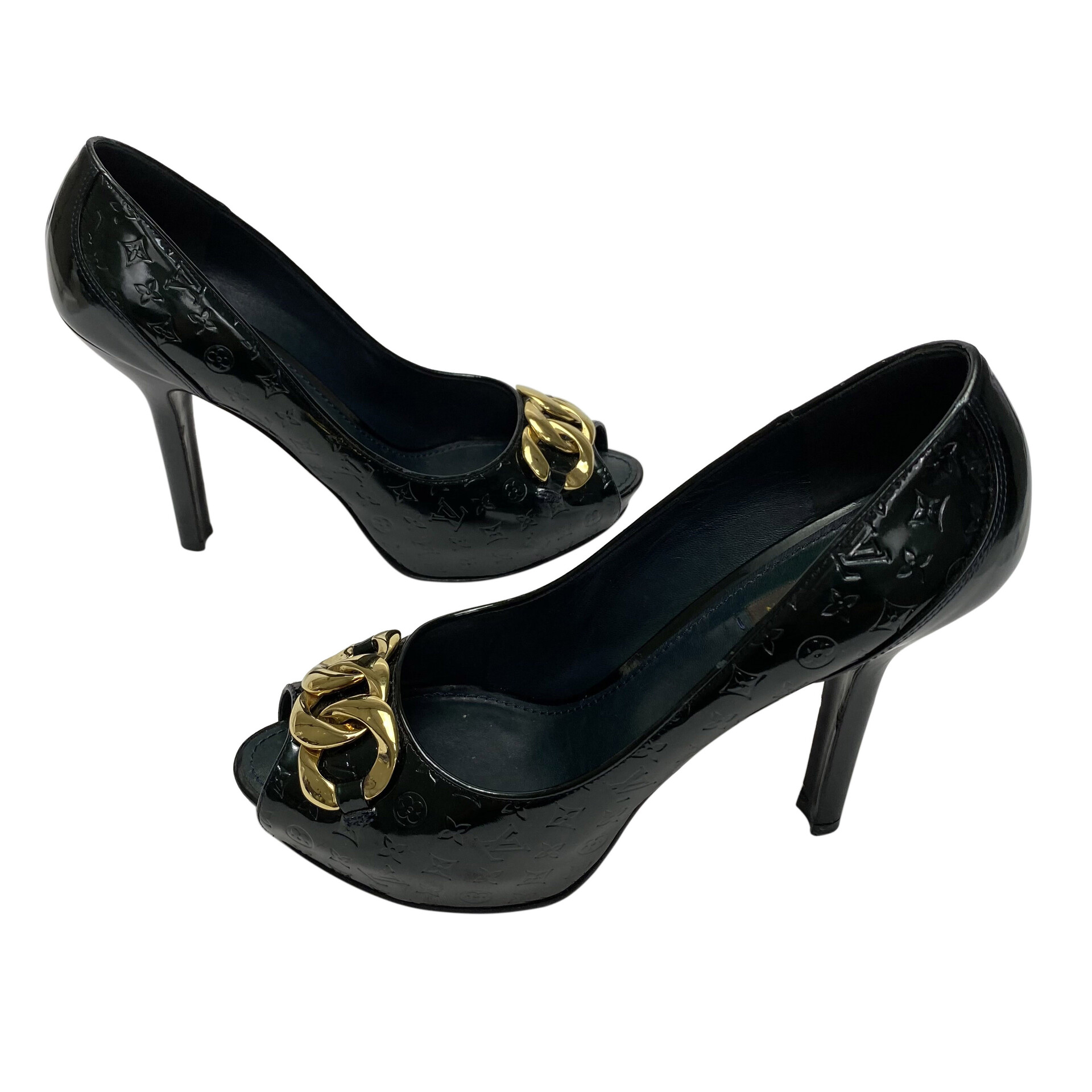 Peep Toe  Louis Vuitton Verniz Verde