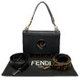 Bolsa Fendi Kan I F Preta com Veludo