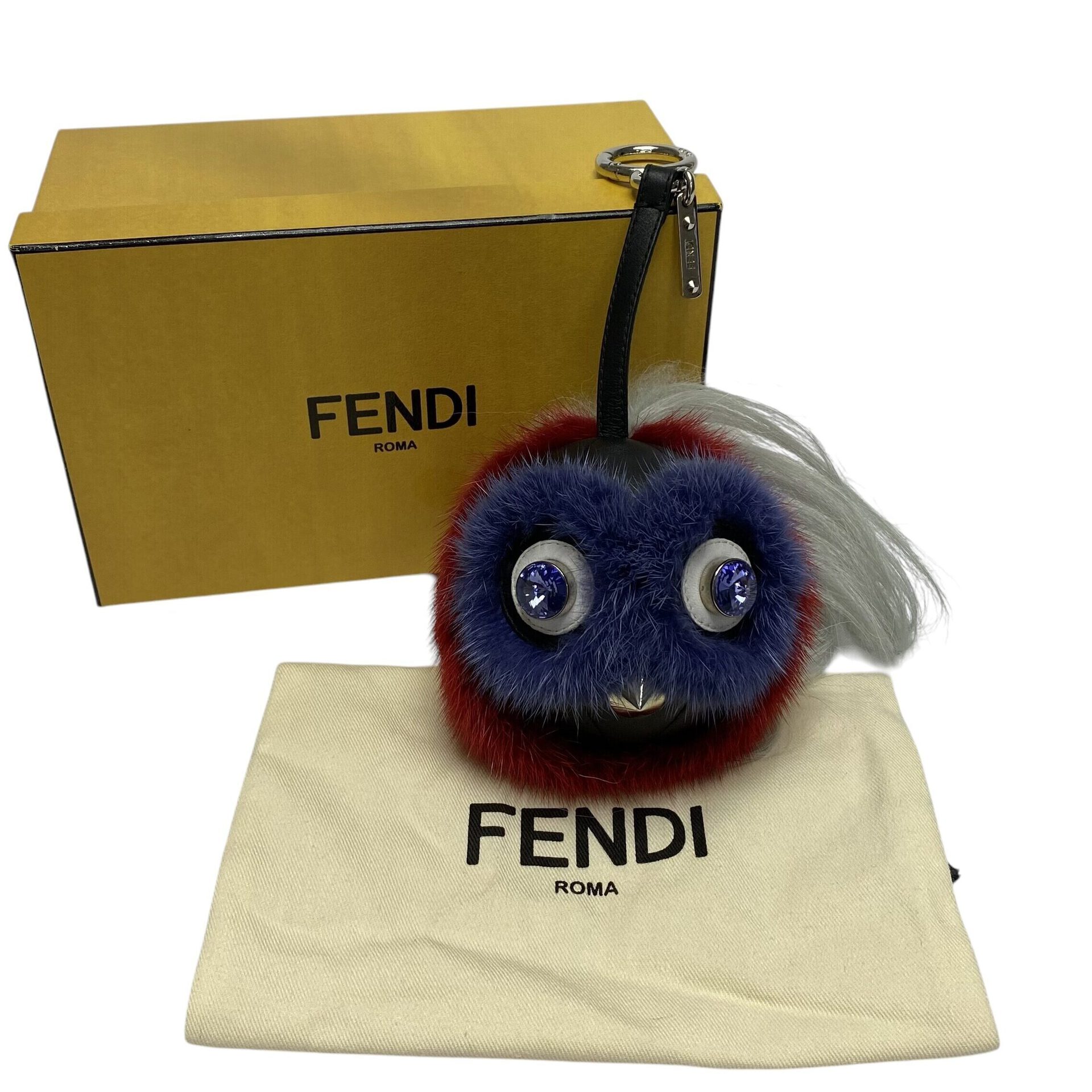Chaveiro Fendi Monster Mink Goat Fur