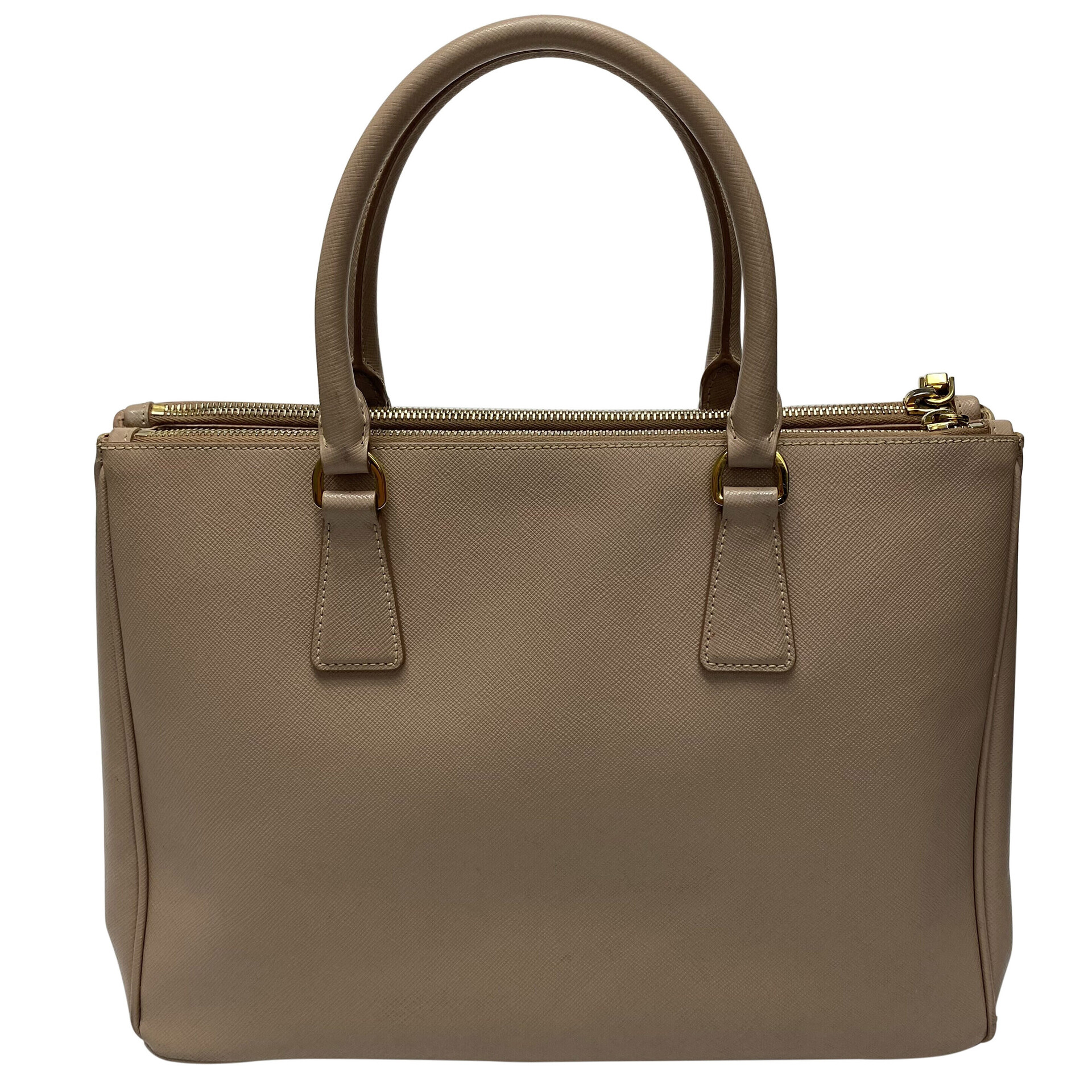 Bolsa Prada Galleria Couro Saffiano Nude