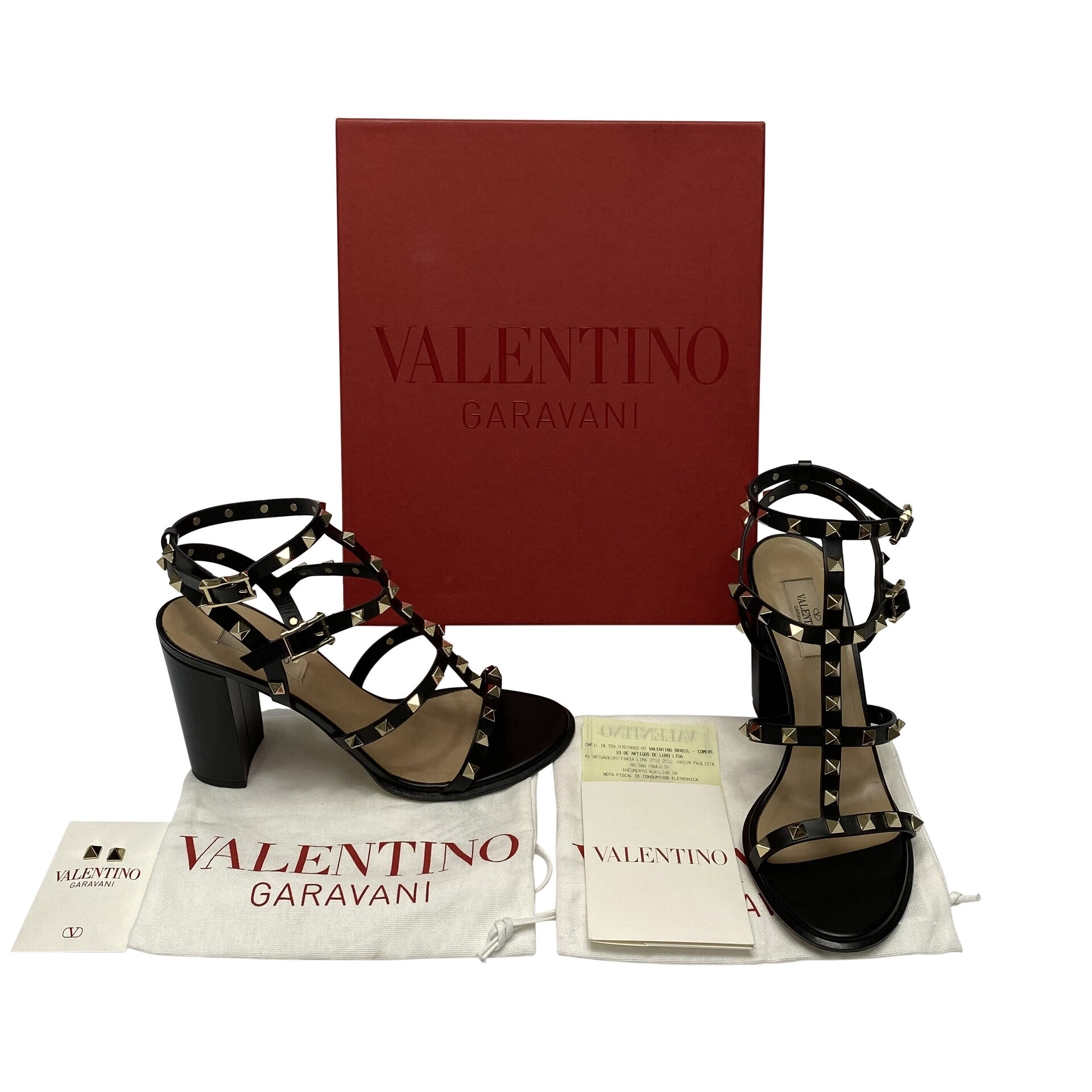 Sandália Valentino Garavani Rockstuds Preta
