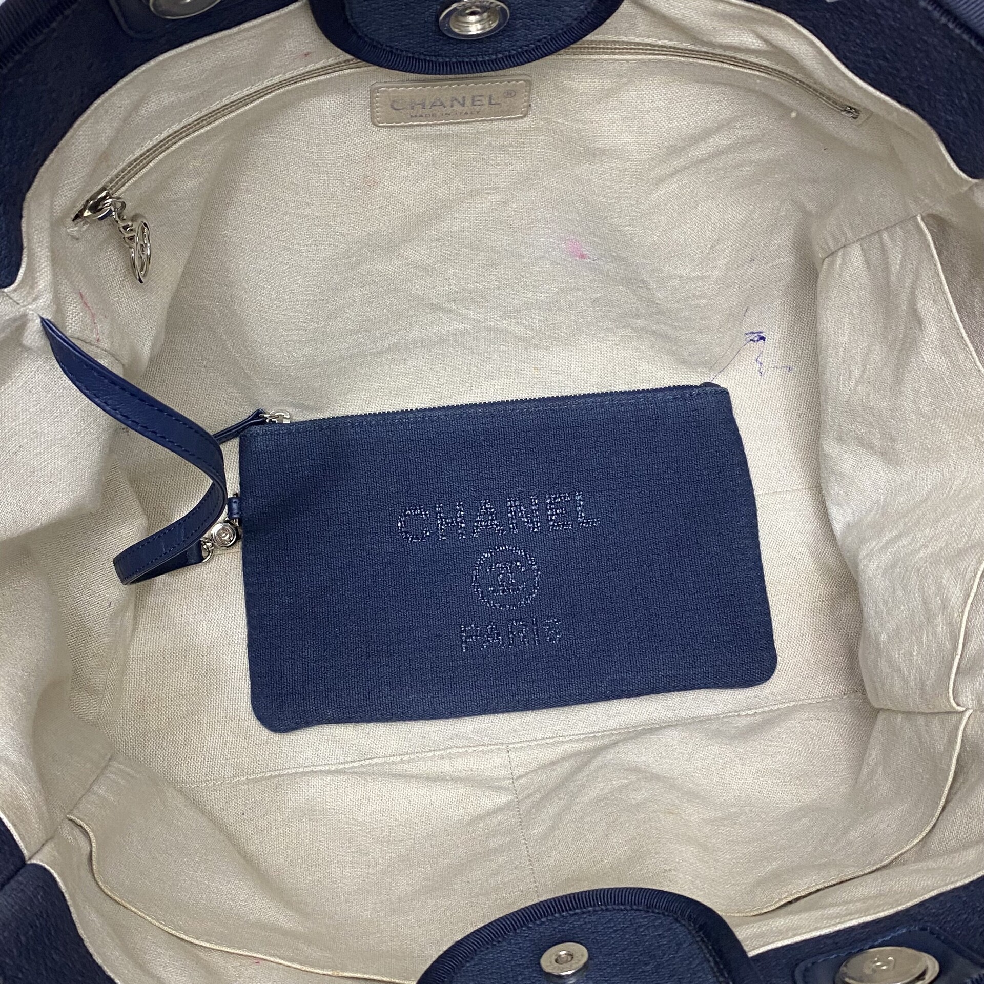 Bolsa Chanel Deauville Azul Marinho