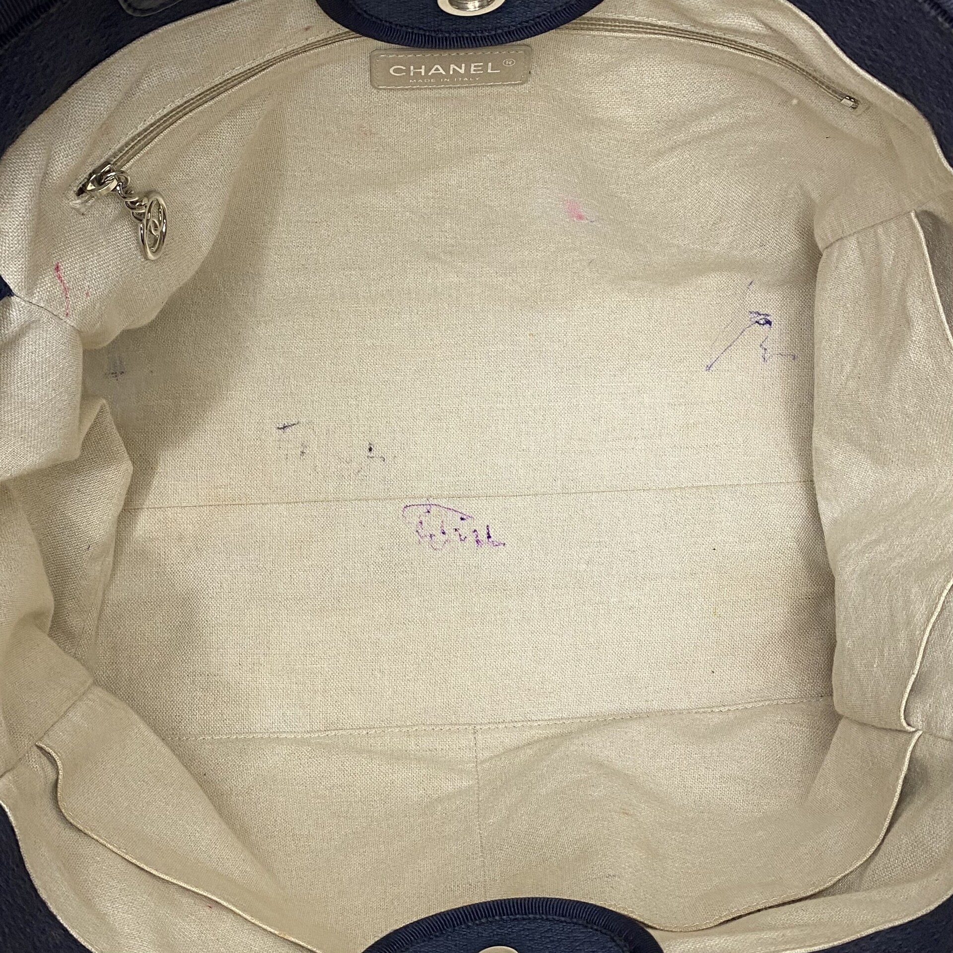 Bolsa Chanel Deauville Azul Marinho