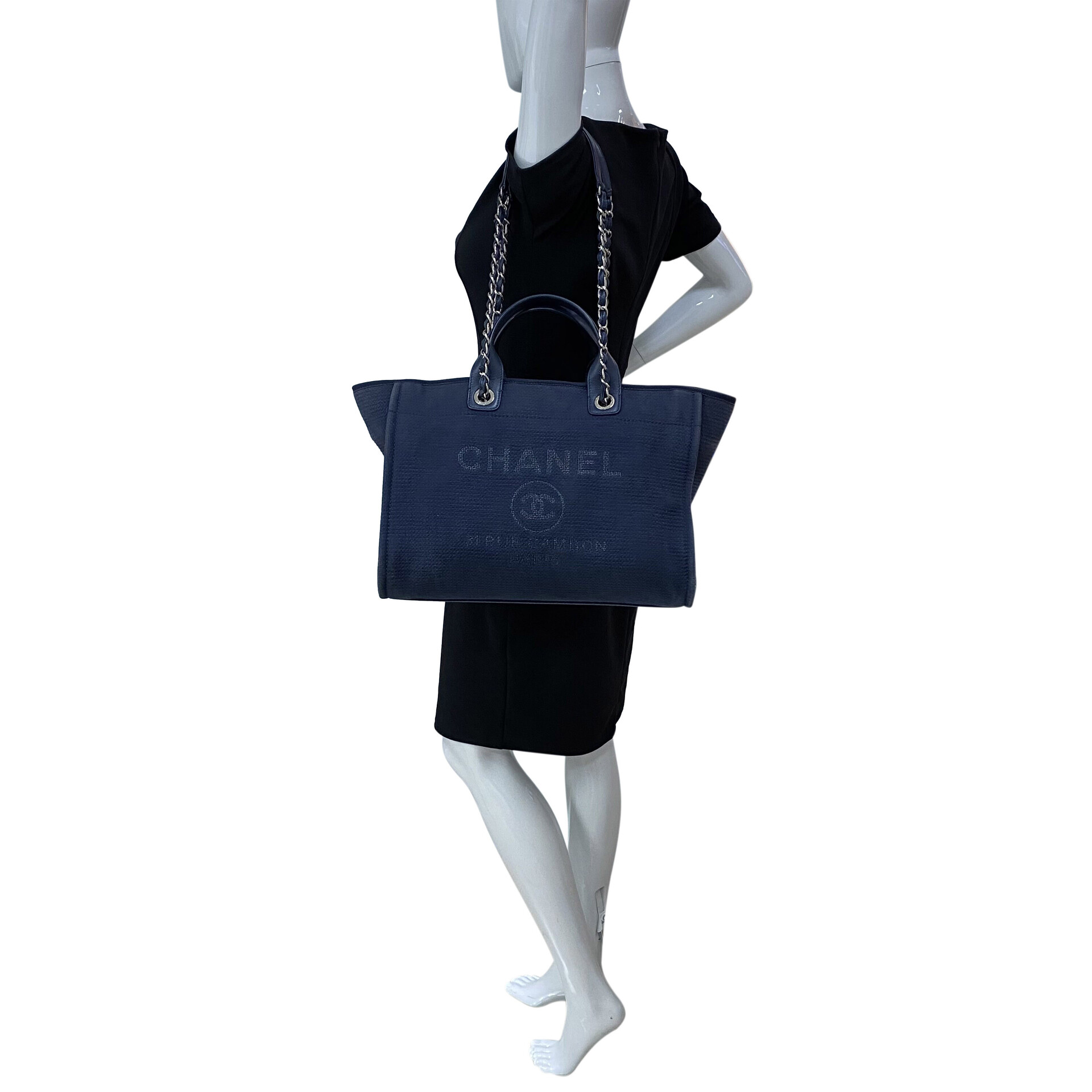 Bolsa Chanel Deauville Azul Marinho