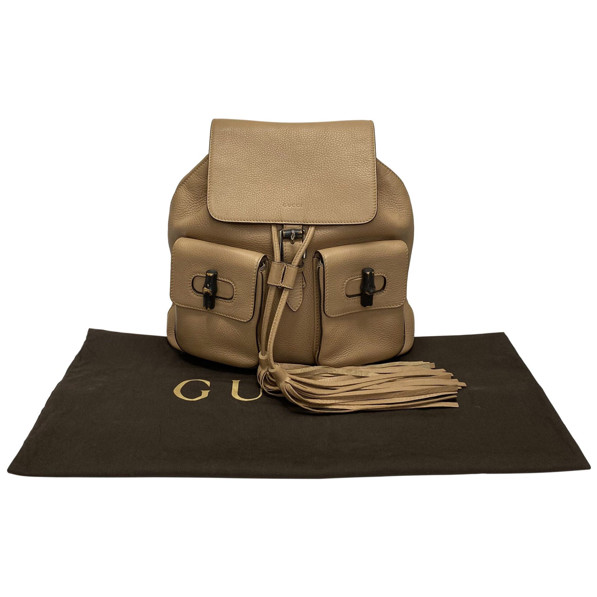 Mochila Gucci Bamboo Bege
