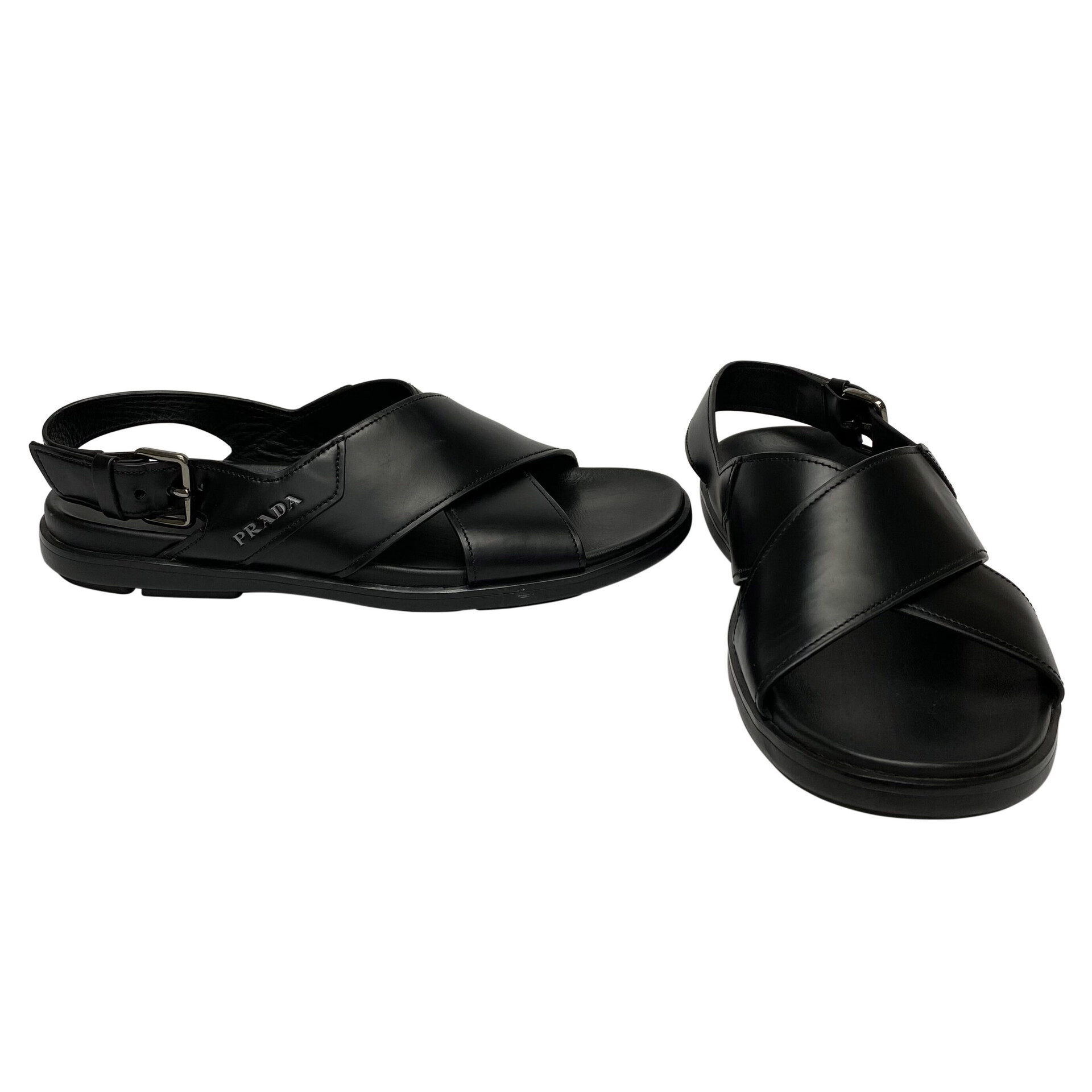 Sandália Prada Masculina Preta