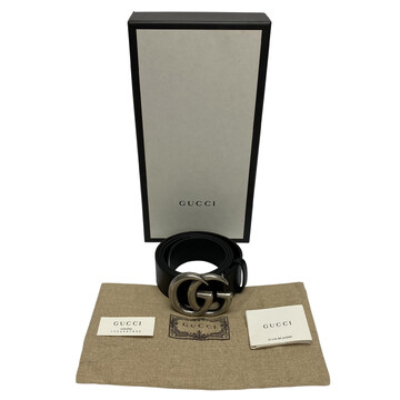 Cinto Gucci GG Couro Preto