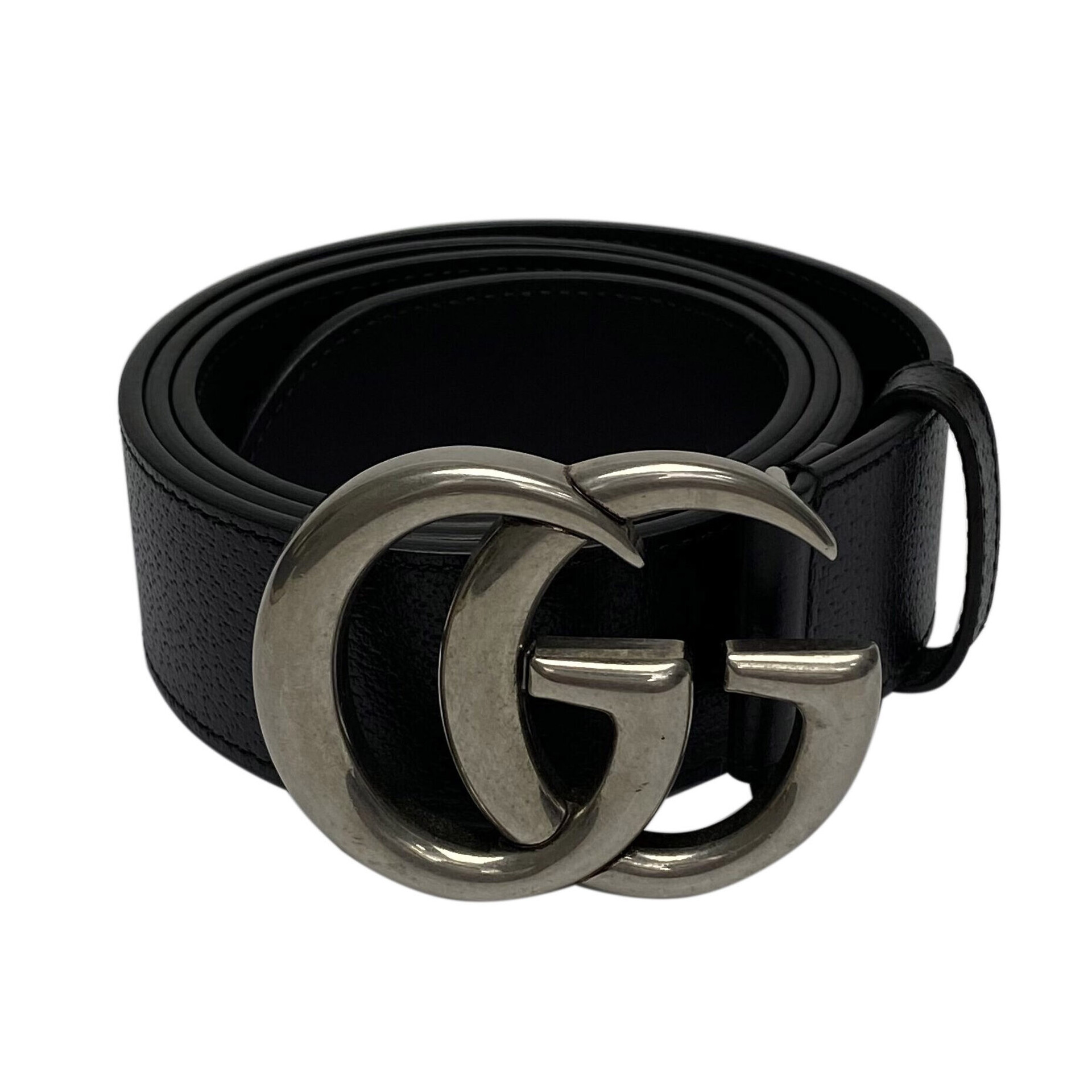 Cinto Gucci GG Couro Preto