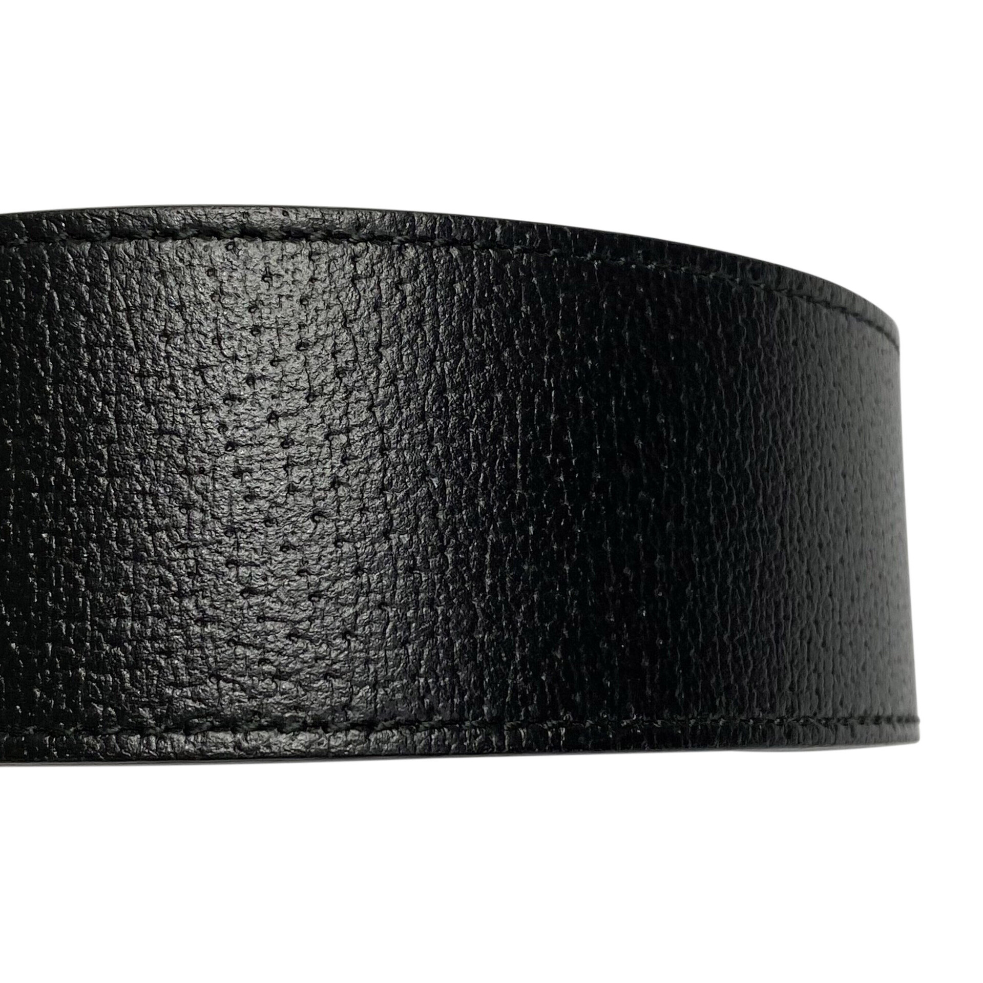 Cinto Gucci GG Couro Preto