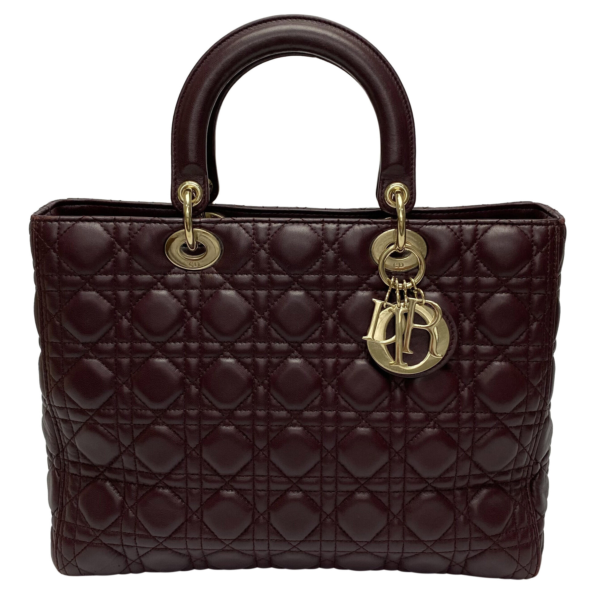Bolsa Christian Dior Lady Dior Vinho