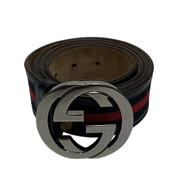 Cinto Gucci GG Azul e Vermelho