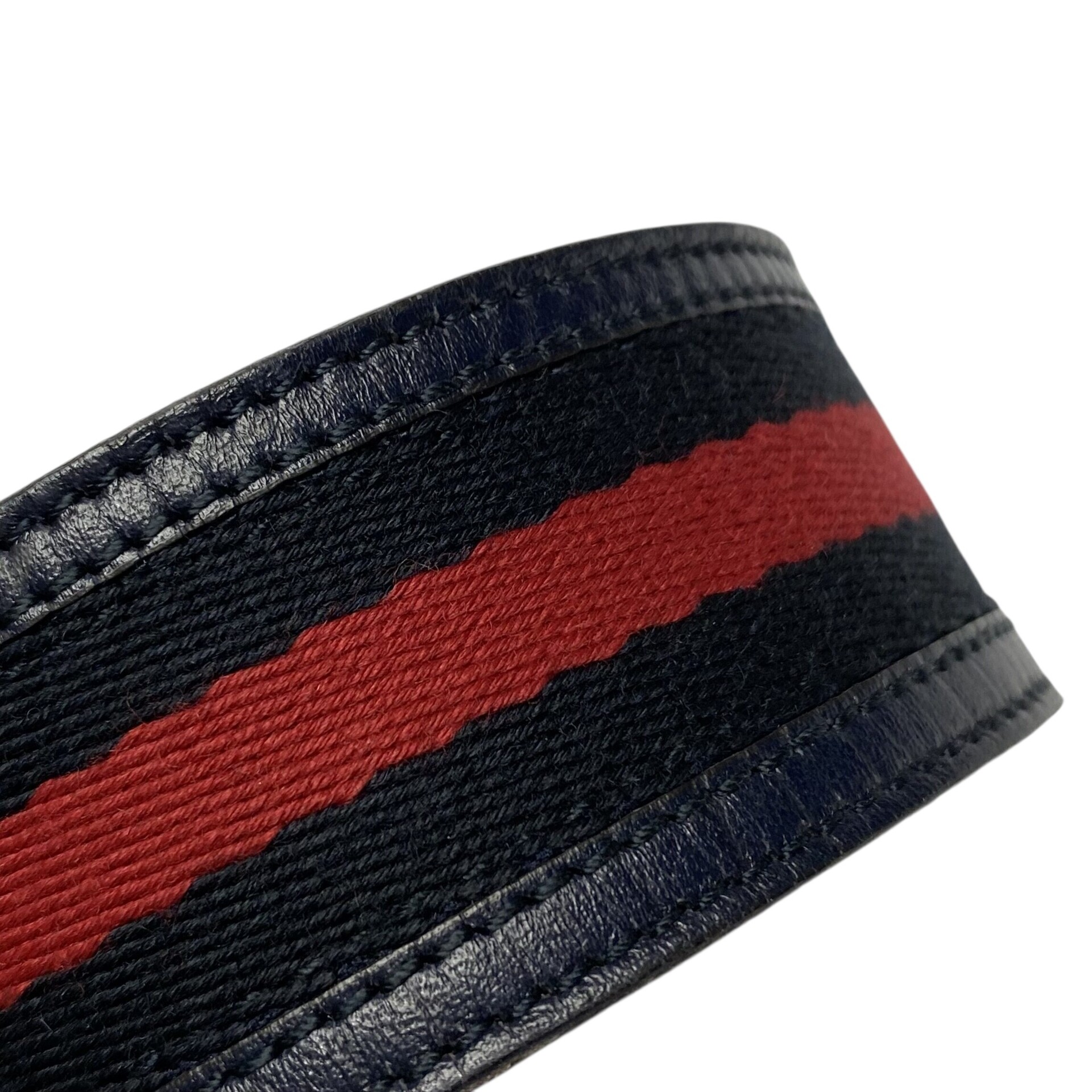 Cinto Gucci GG Azul e Vermelho