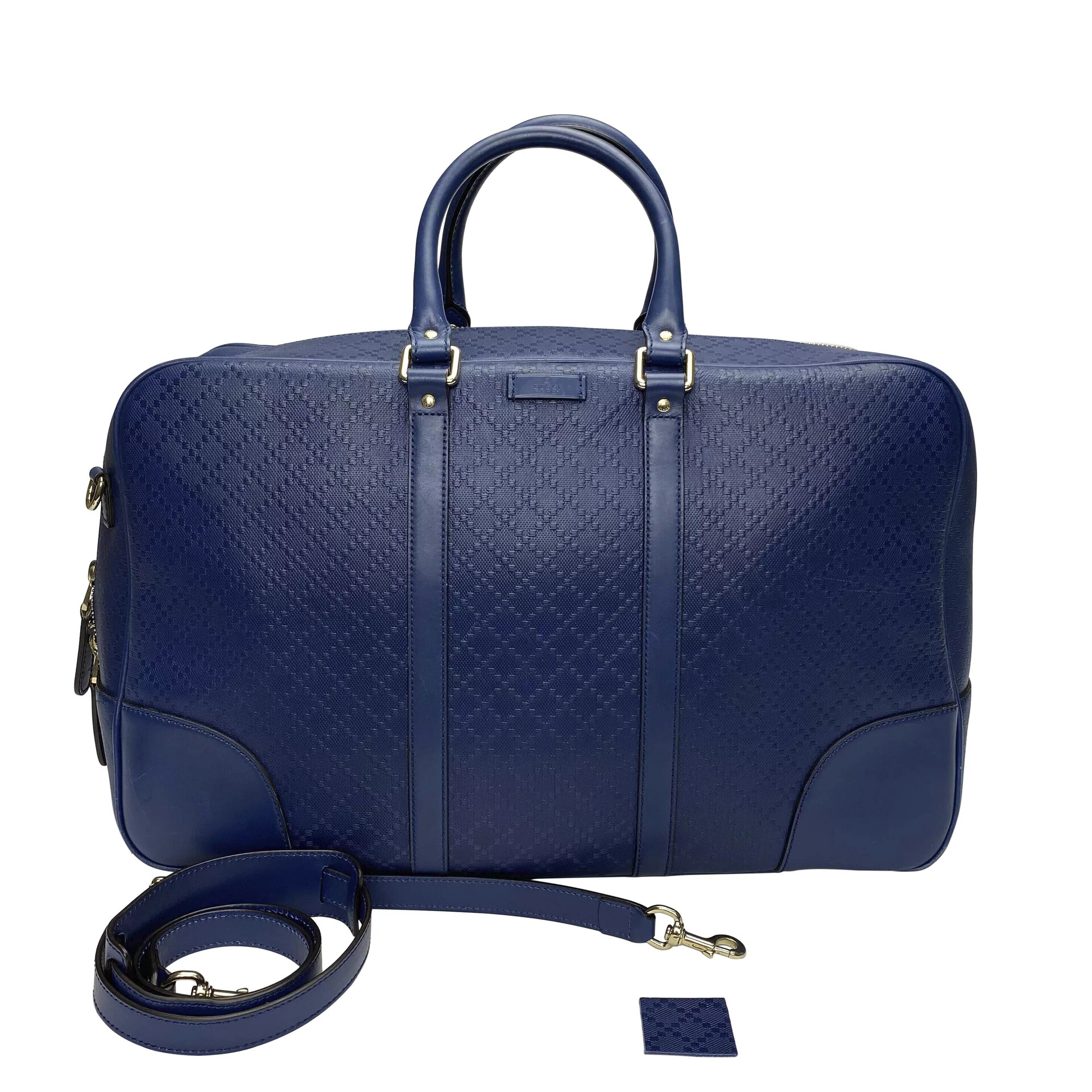 Mala de Mão Gucci Couro Azul