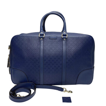 Mala de Mão Gucci Couro Azul