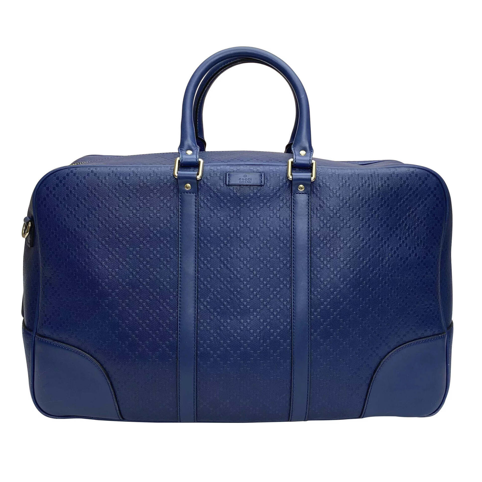 Mala de Mão Gucci Couro Azul