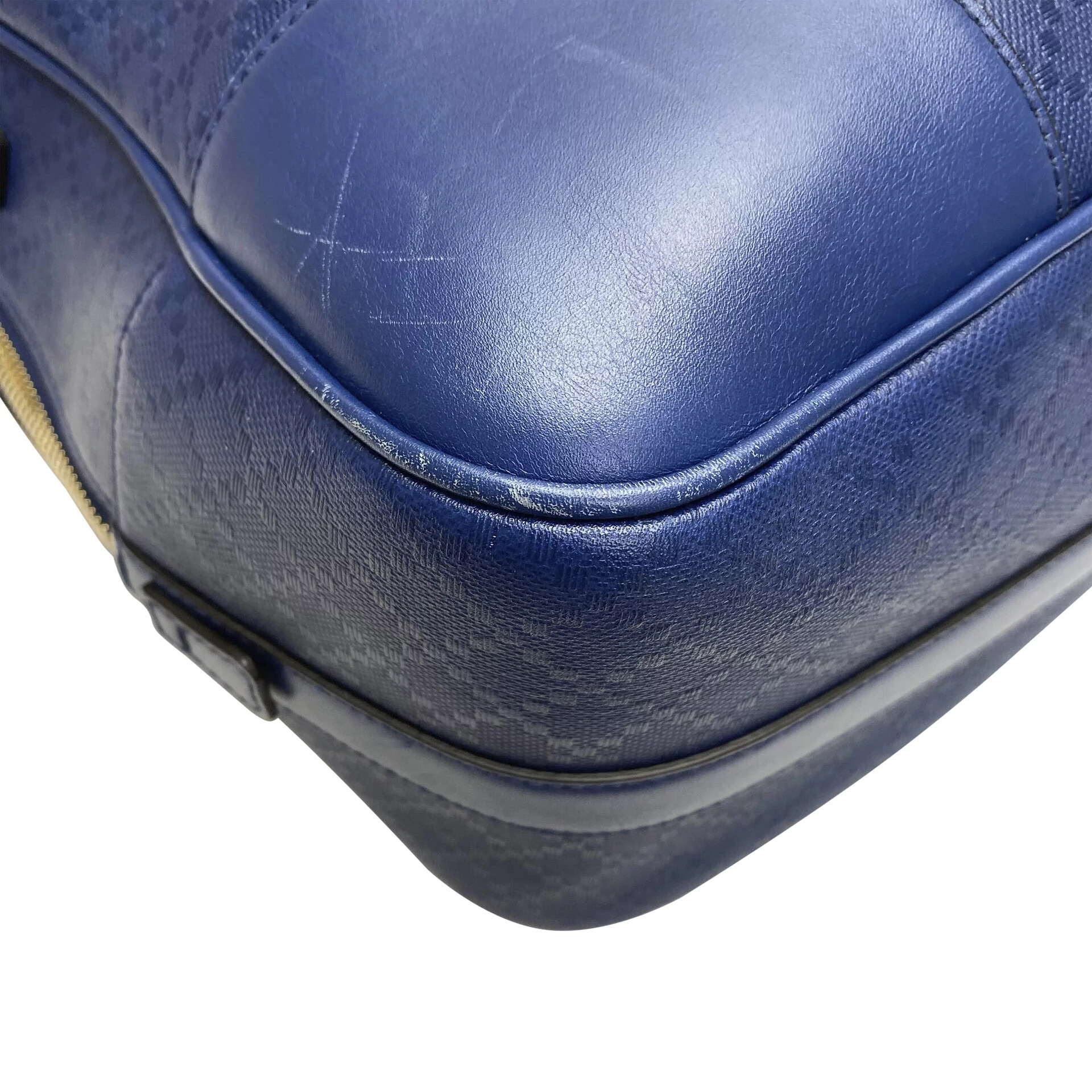 Mala de Mão Gucci Couro Azul