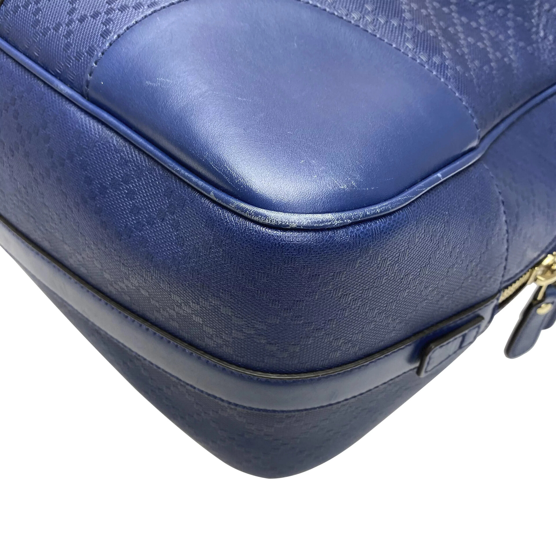 Mala de Mão Gucci Couro Azul