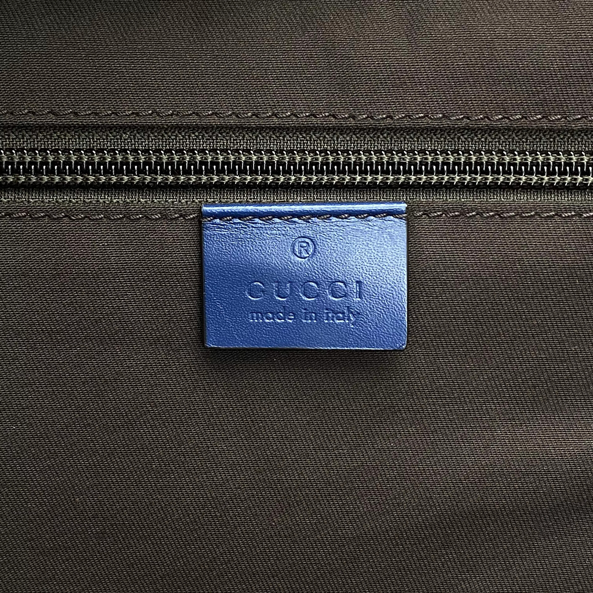 Mala de Mão Gucci Couro Azul