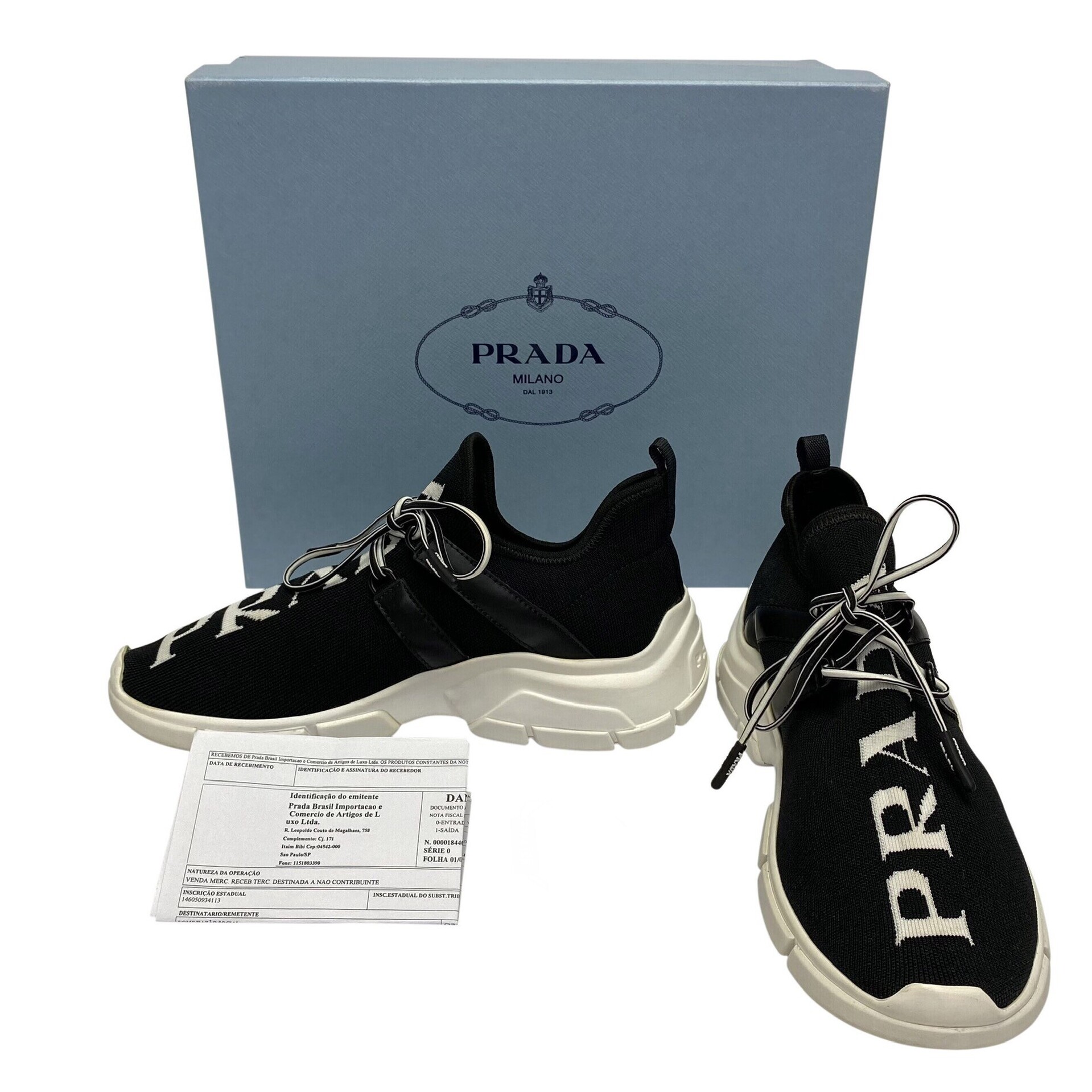 Tênis Prada XY Strech Fabric Logo Preto