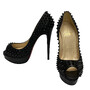 Peep Toe Christian Louboutin Spikes Preto