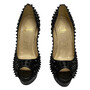 Peep Toe Christian Louboutin Spikes Preto