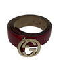 Cinto Gucci GG Monograma Vermelho