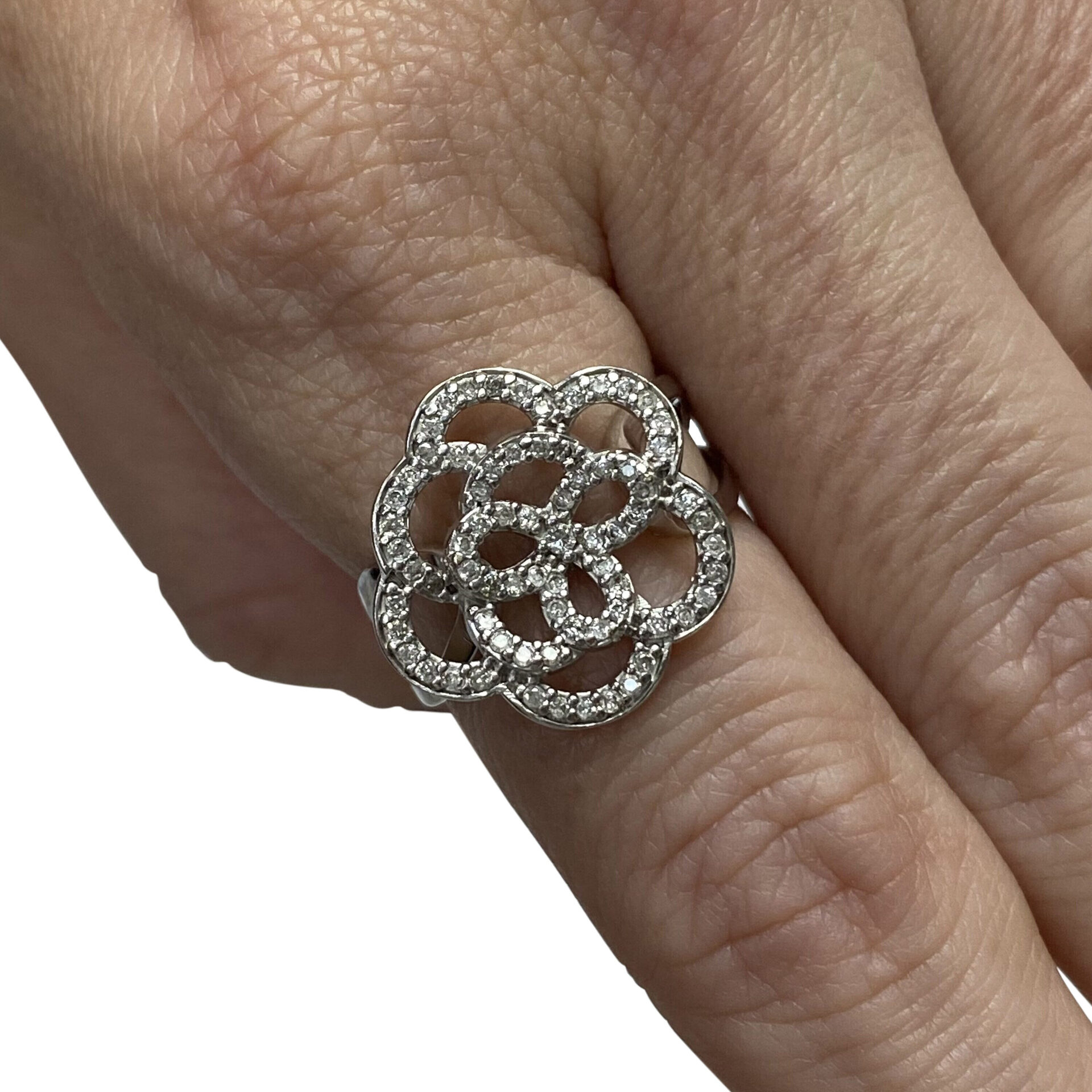 Anel Vivara Flor com Diamantes