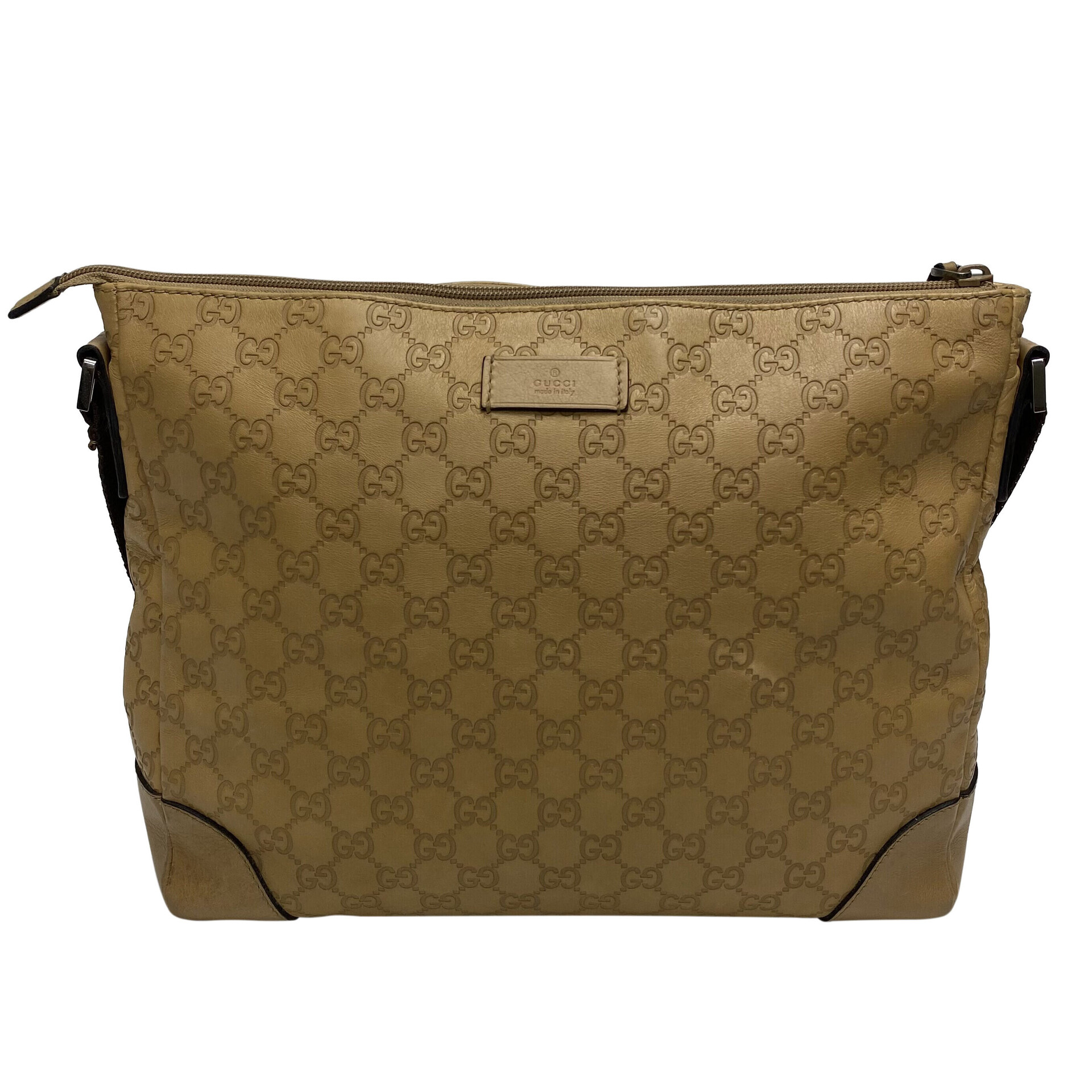 Bolsa Gucci Couro GG Monograma Bege