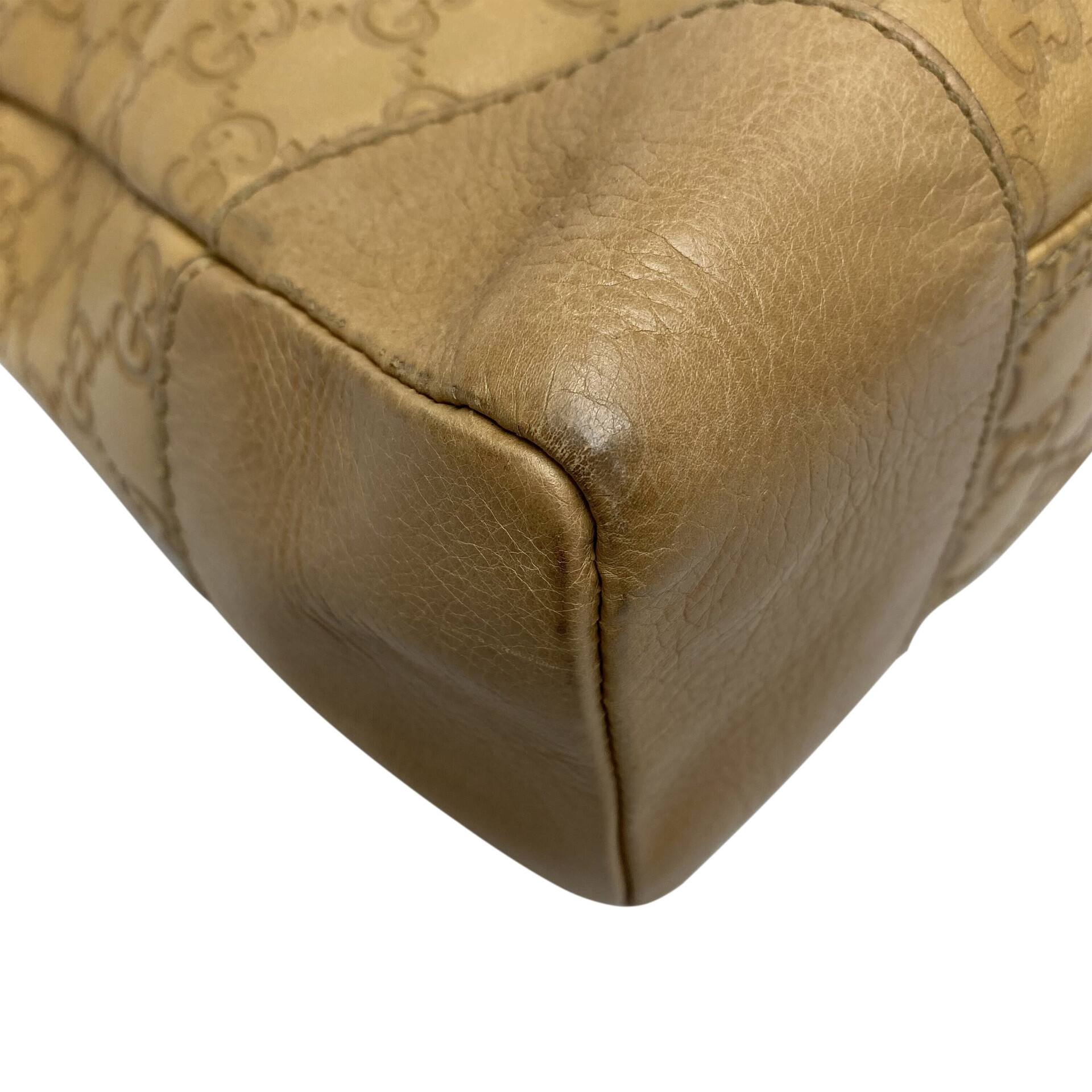 Bolsa Gucci Couro GG Monograma Bege