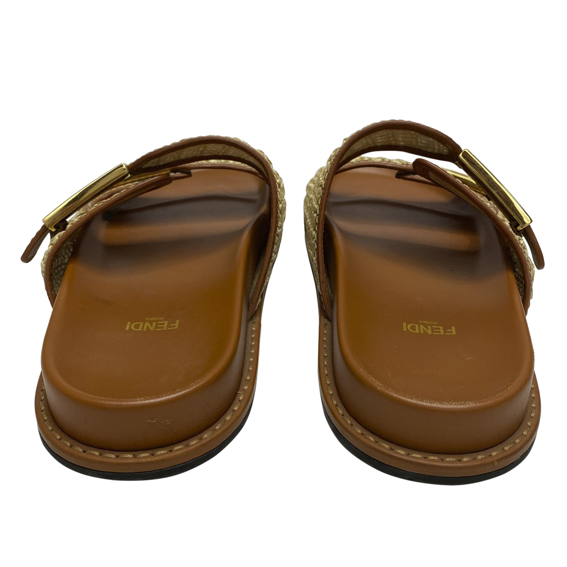 Slide Fendi FF Raffia