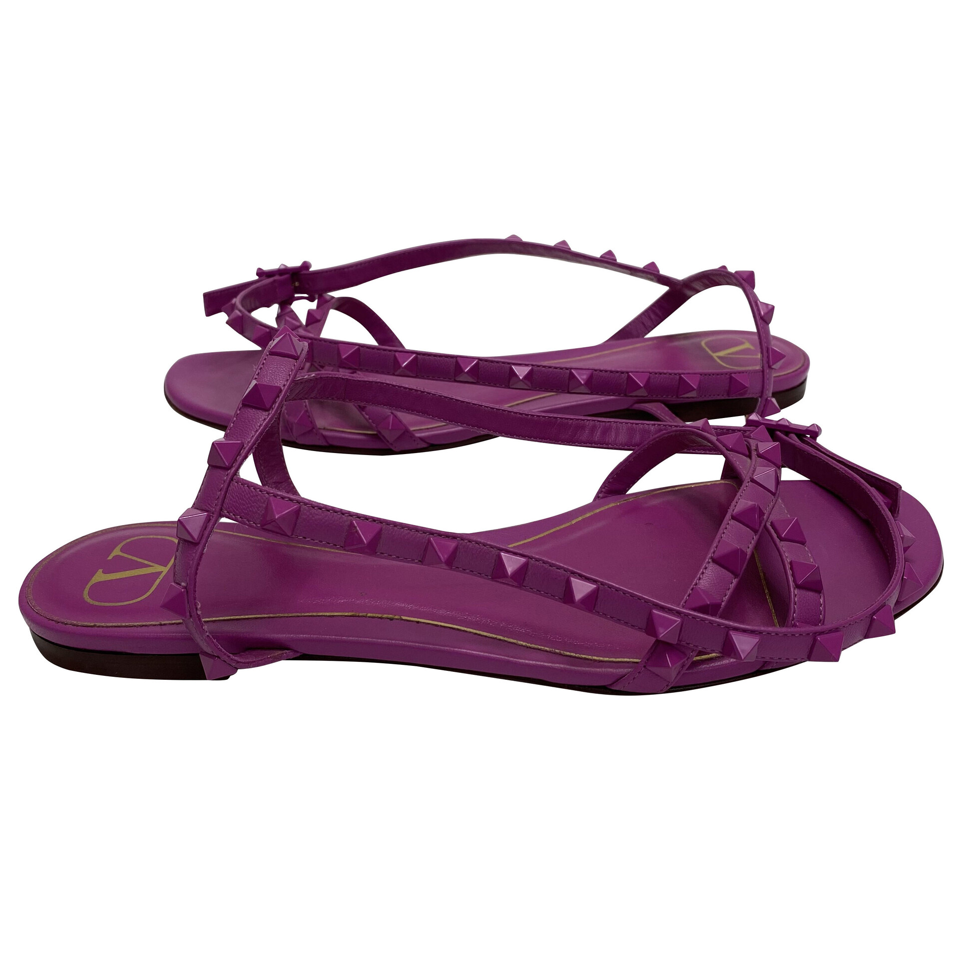 Sandália Valentino Garavani Rockstuds Rosa