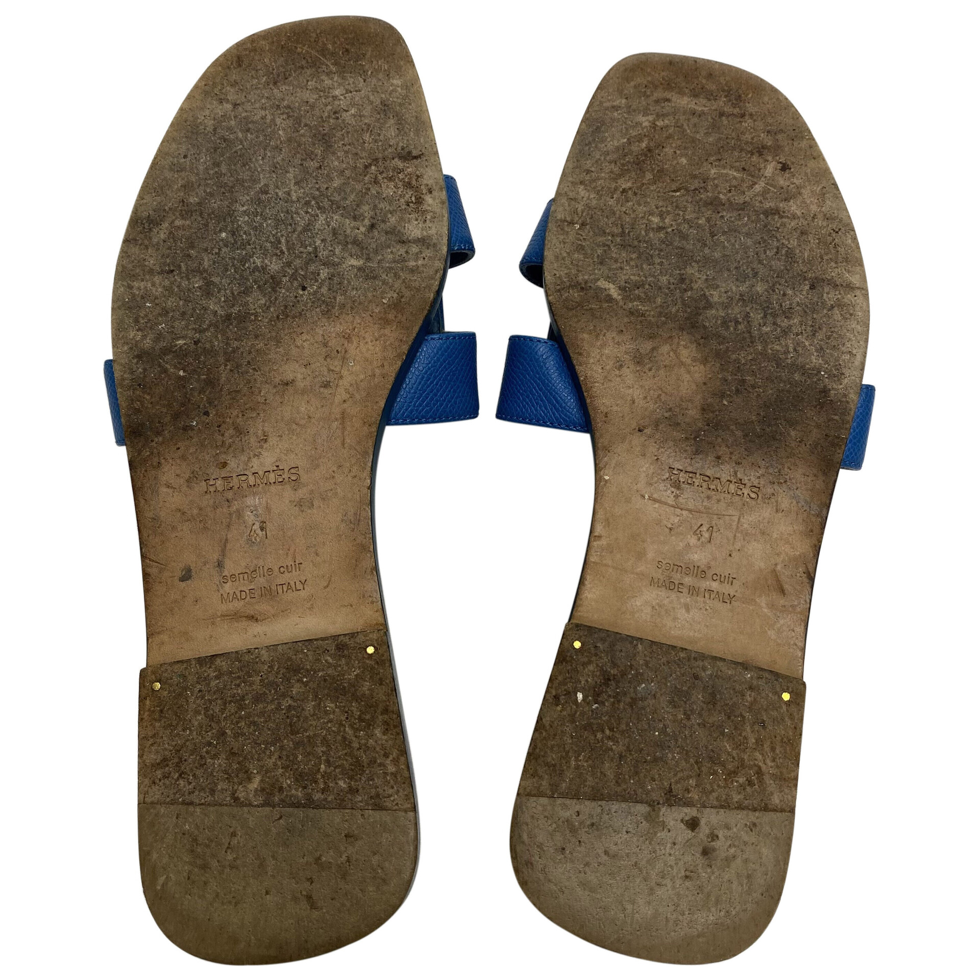 Sandália Hermès Oran Azul