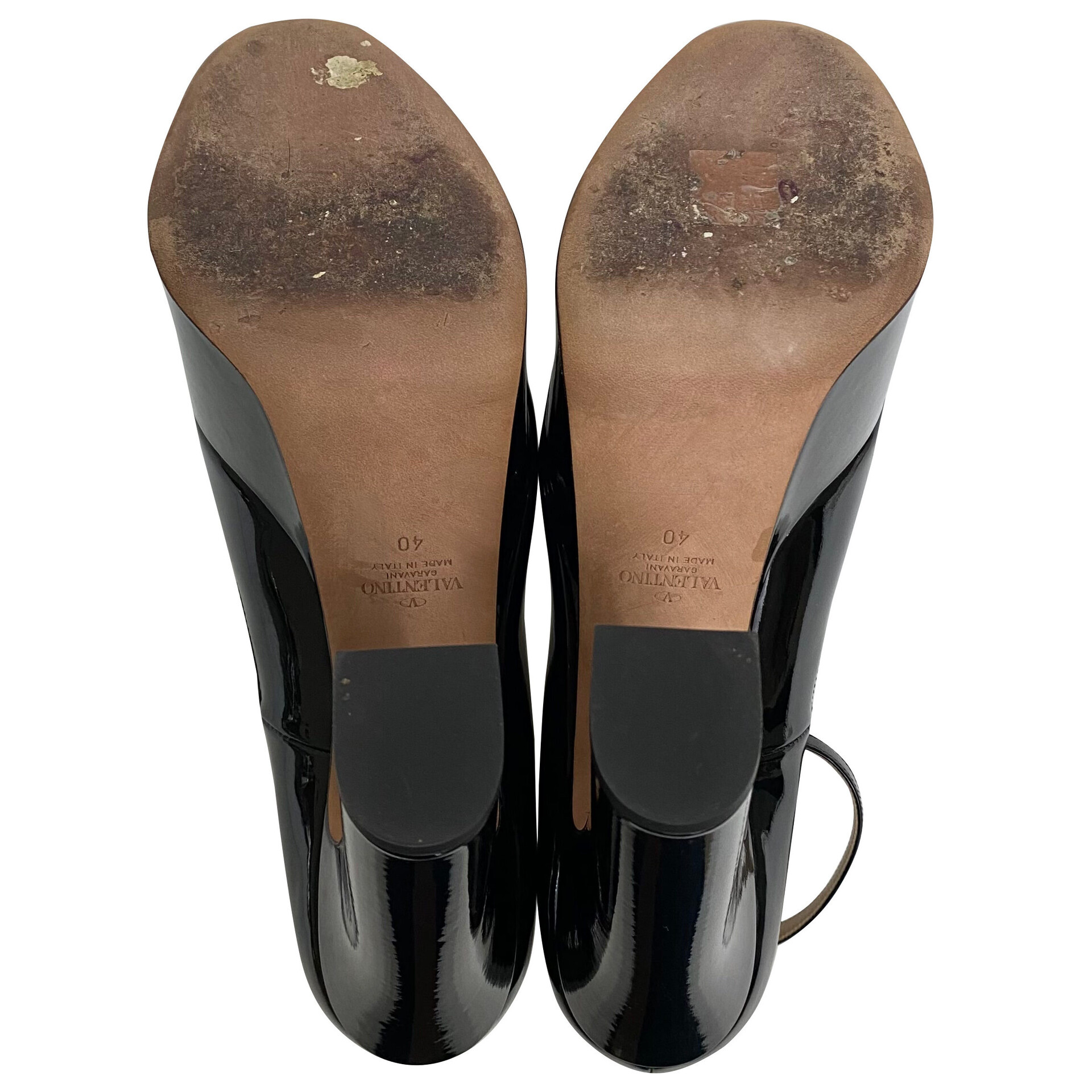 Scarpin Valentino Garavani Tan-Go Verniz Preto