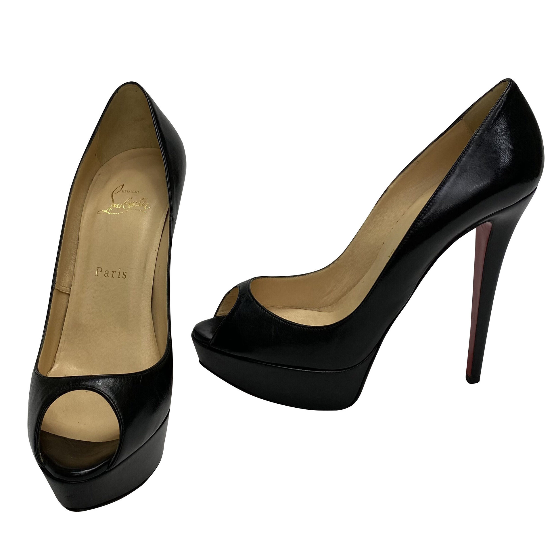 Peep Toe Christian Louboutin Preto